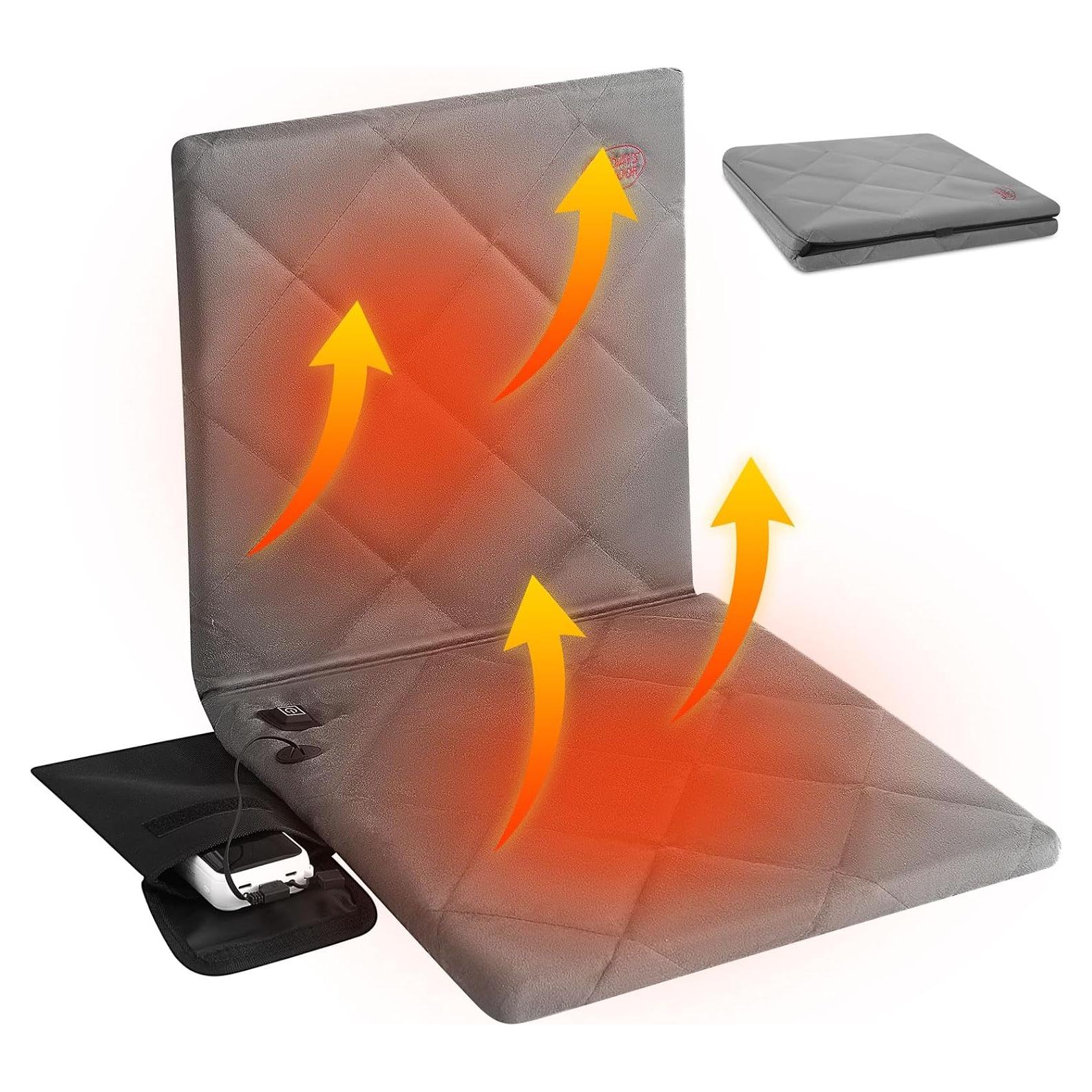 Cojín Térmico Portátil Juexica para Asientos Grises 80x40cm