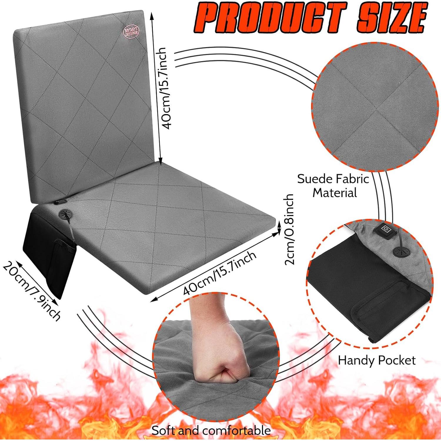 Cojín Térmico Portátil Juexica para Asientos Grises 80x40cm