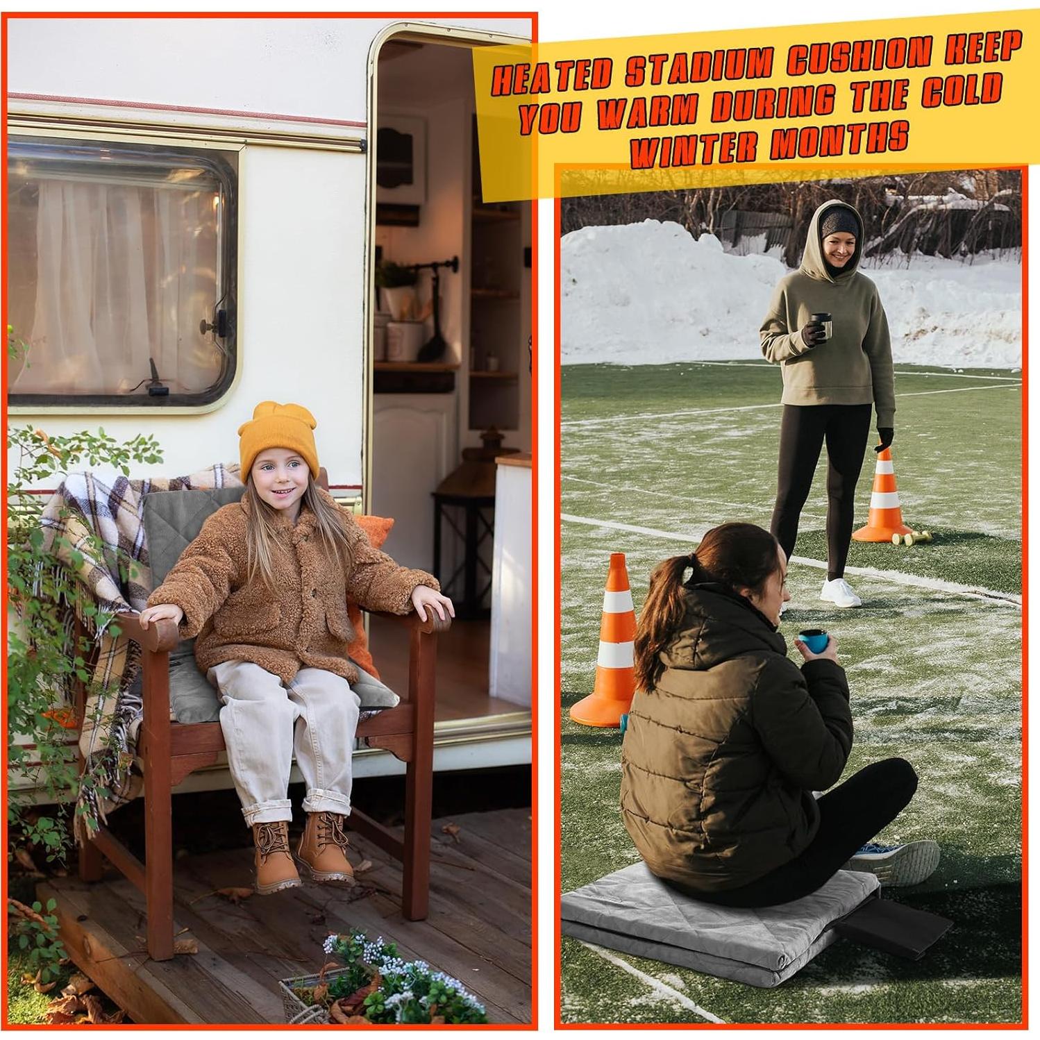 Cojín Térmico Portátil Juexica para Asientos Grises 80x40cm