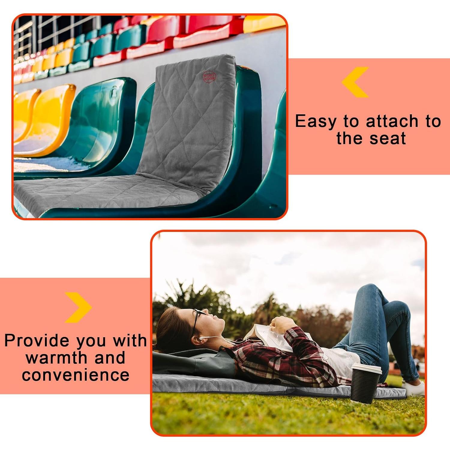 Cojín Térmico Portátil Juexica para Asientos Grises 80x40cm