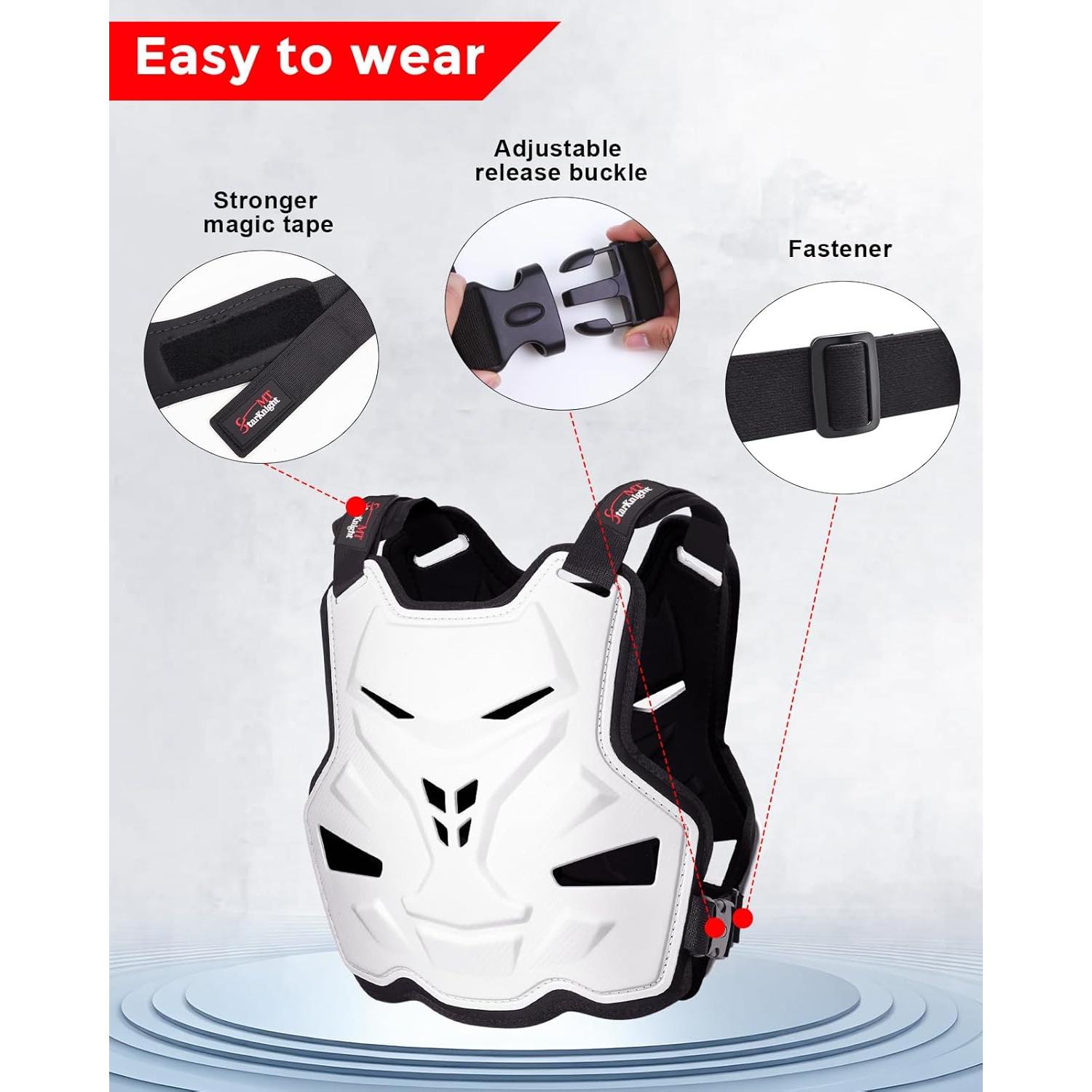 Armadura de Pecho StarknightMT Ajustable para Motocicleta