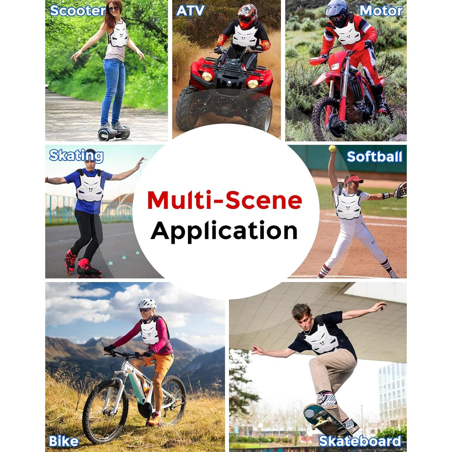 Armadura de Pecho StarknightMT Ajustable para Motocicleta