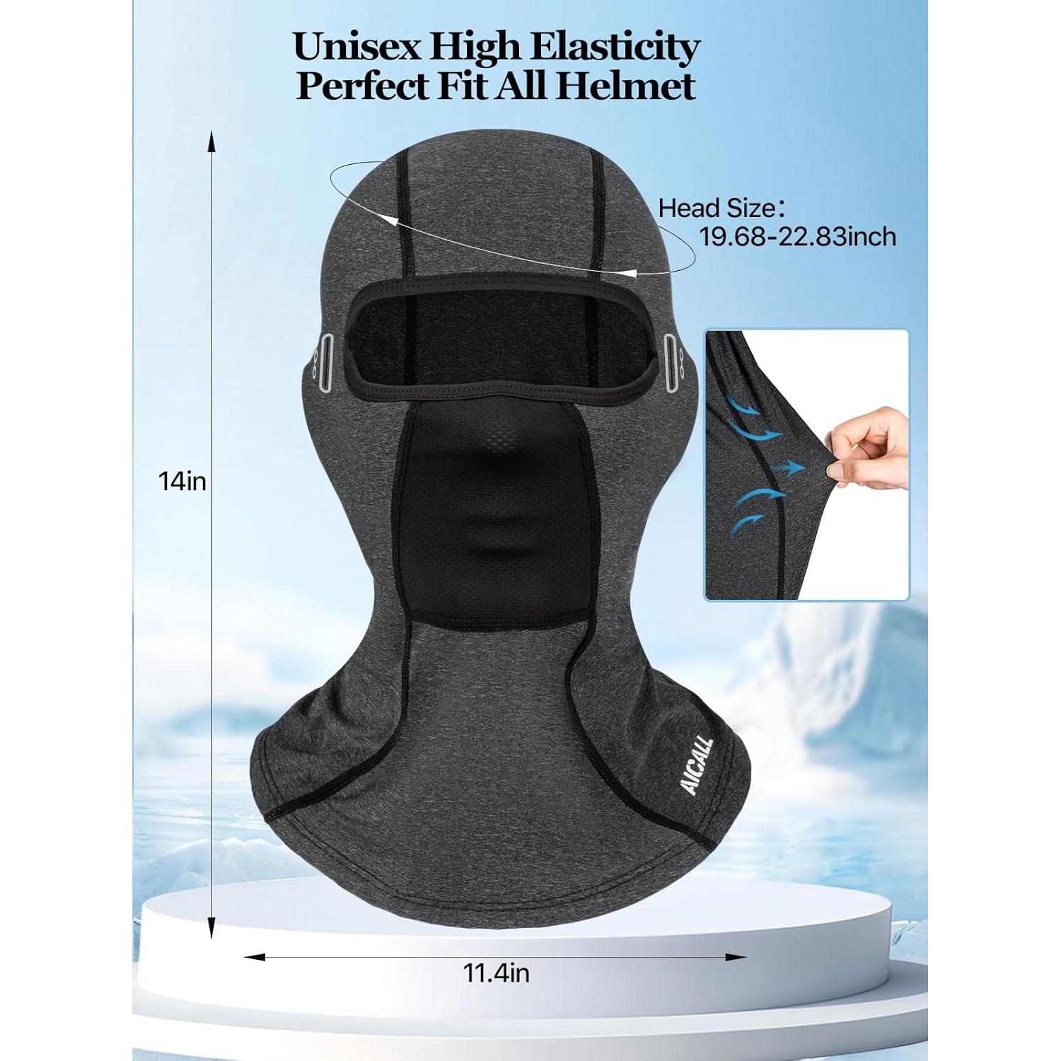 Máscara Balaclava Aicall Secado Rápido UV Gris 3 Unisex