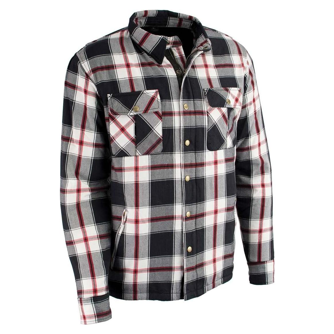 Camisa de Flanela con Armadura Milwaukee Leather MPM1635 - Forrada en Kevlar