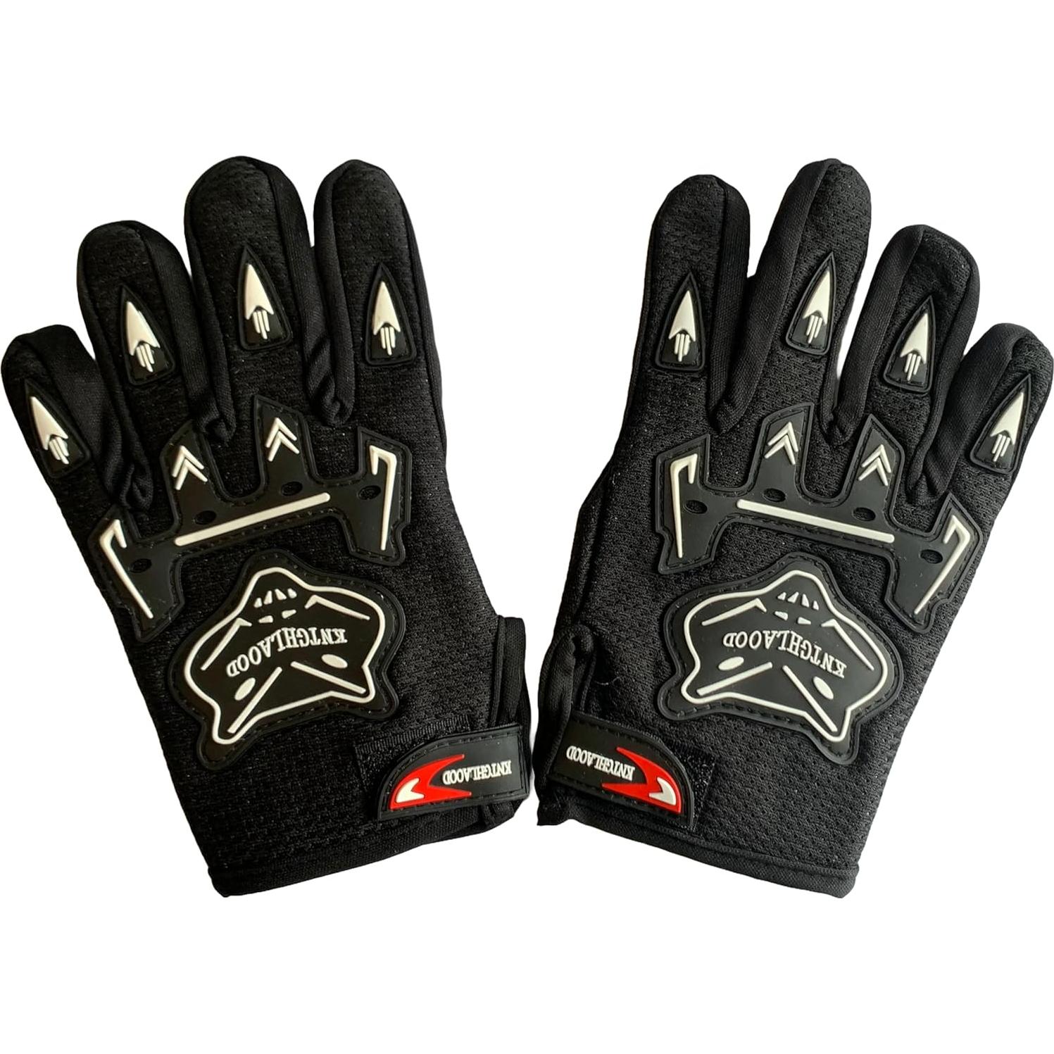 Guantes Negros Genéricos para Niños Ciclismo 18cm x 9cm