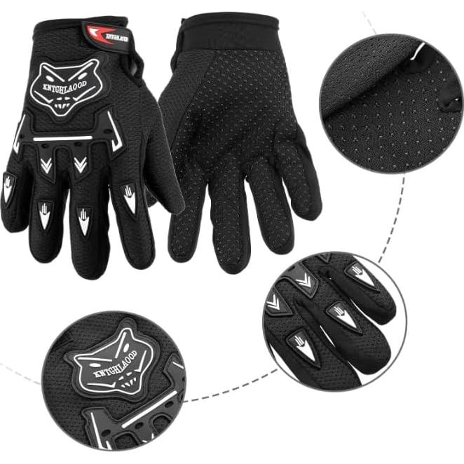 Guantes Negros Genéricos para Niños Ciclismo 18cm x 9cm