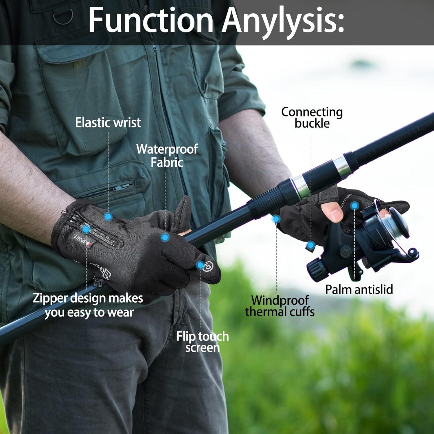 Guantes Sin Dedos Impermeables Bencailor para Hombres - 2 Pares