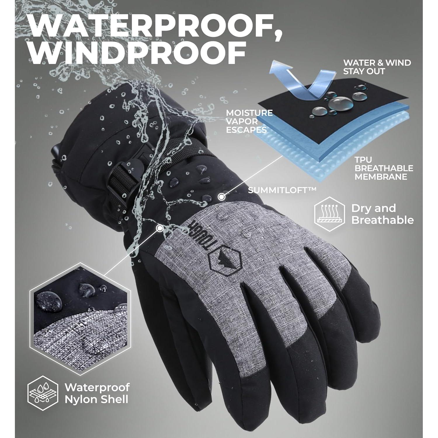 Guantes de Nieve Tough Outdoors X-Grande Impermeables y Aislados