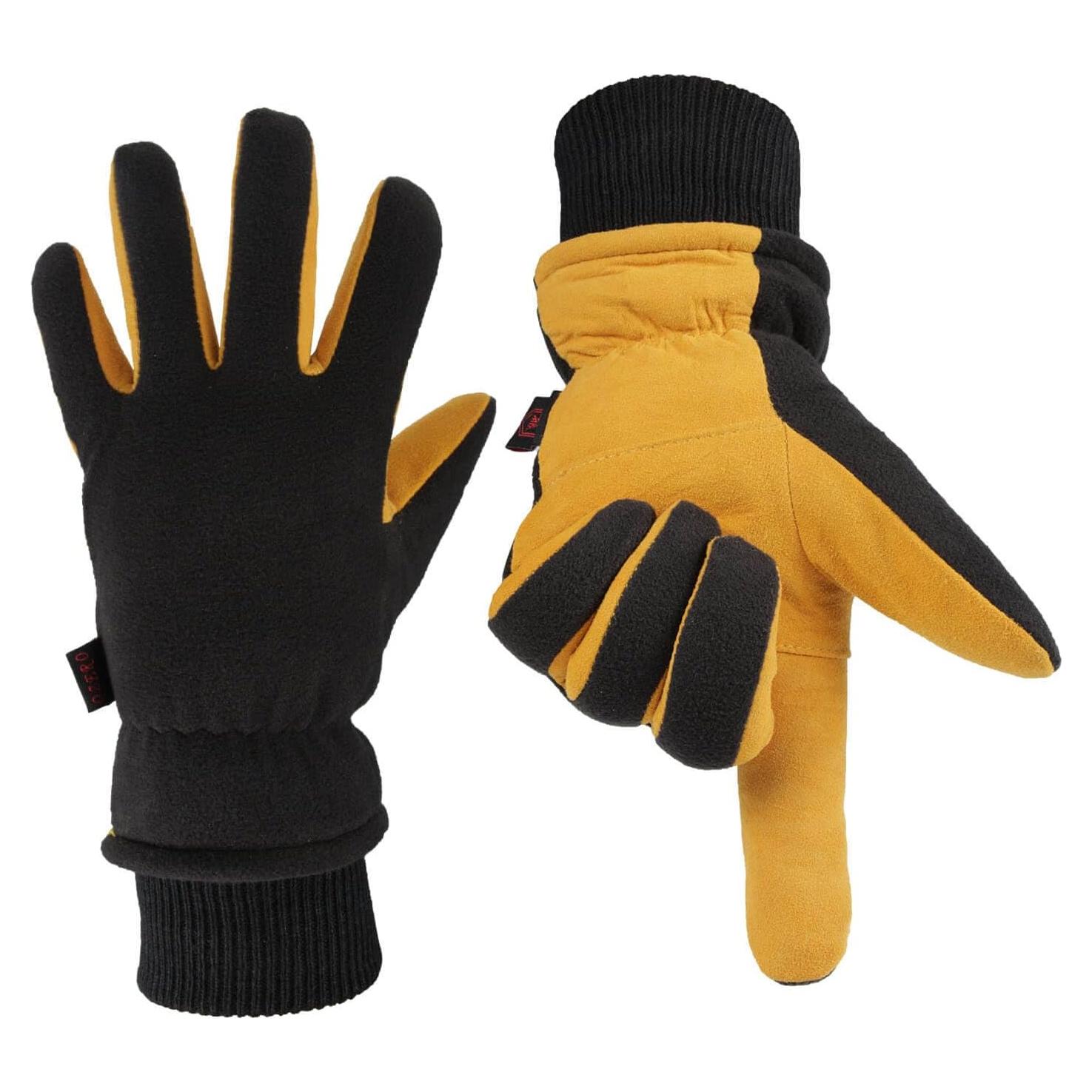 Guantes de Invierno OZERO Unisex -30°C Cuero de Ciervo Impermeables