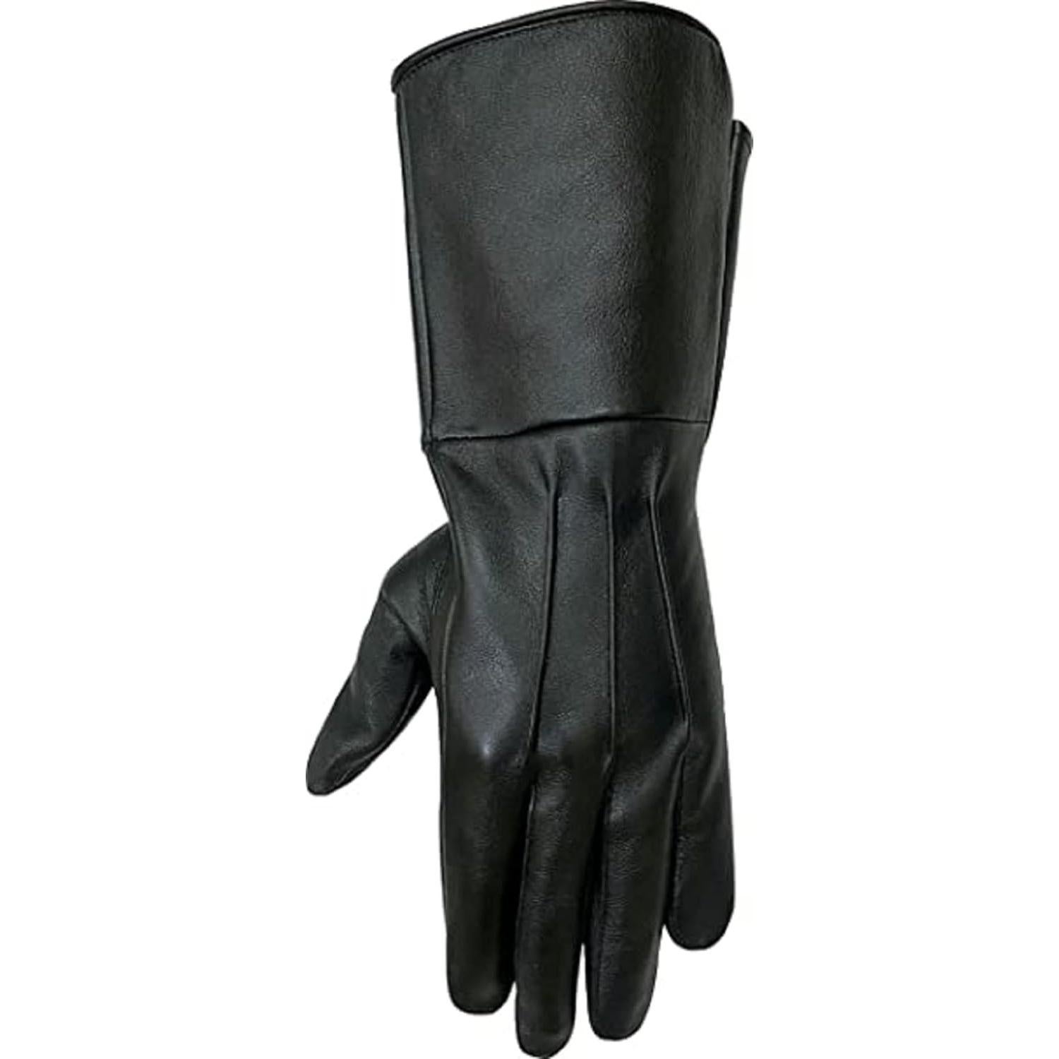Guantes de Cuero de Cordero Genuino para Hombre - X-Large Negro
