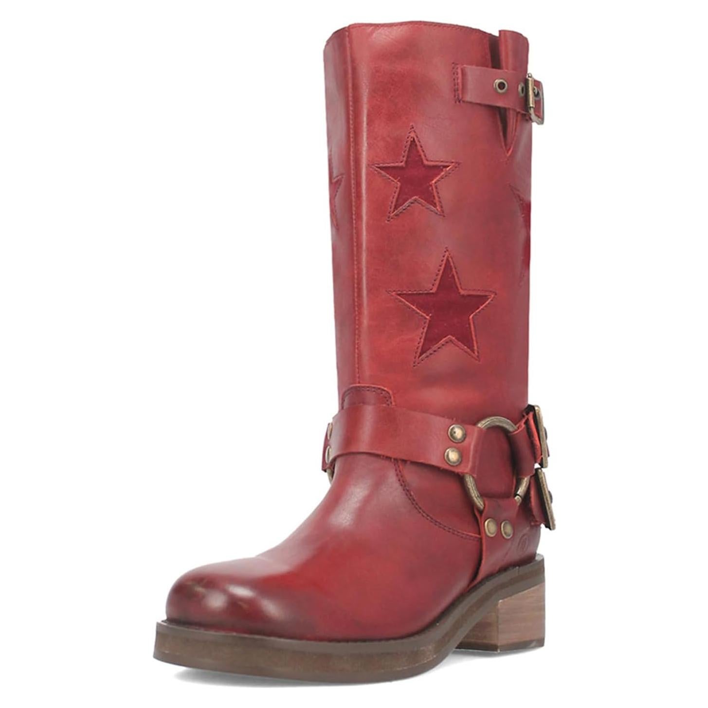 Botas de Motocicleta Goolita para Mujeres con Hebilla y Tacón 5cm