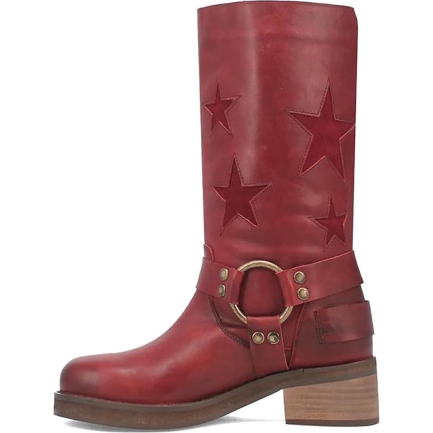 Botas de Motocicleta Goolita para Mujeres con Hebilla y Tacón 5cm