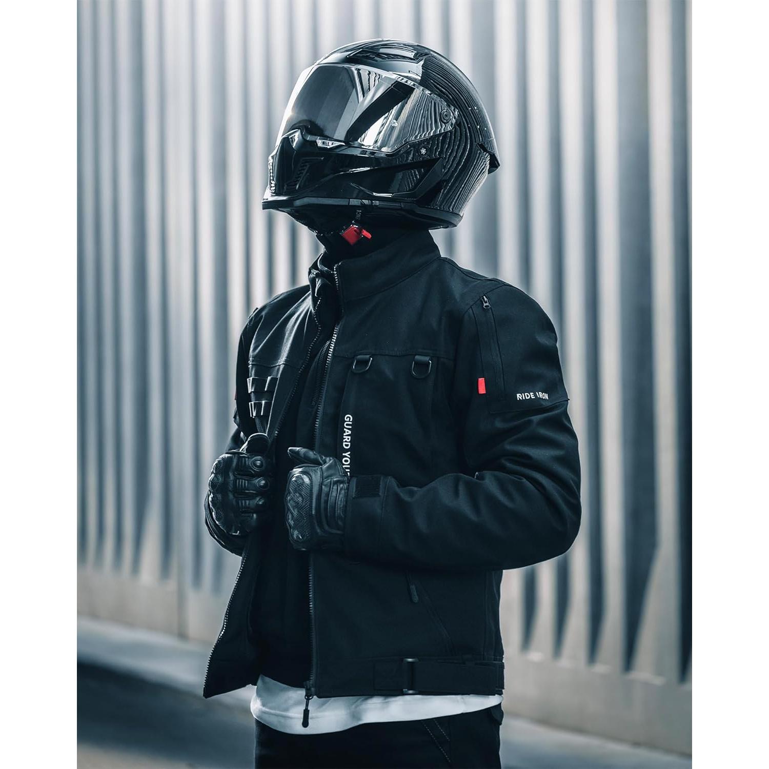 Chaqueta de Motocicleta RIDEIRON MJ5501 CE Negra S