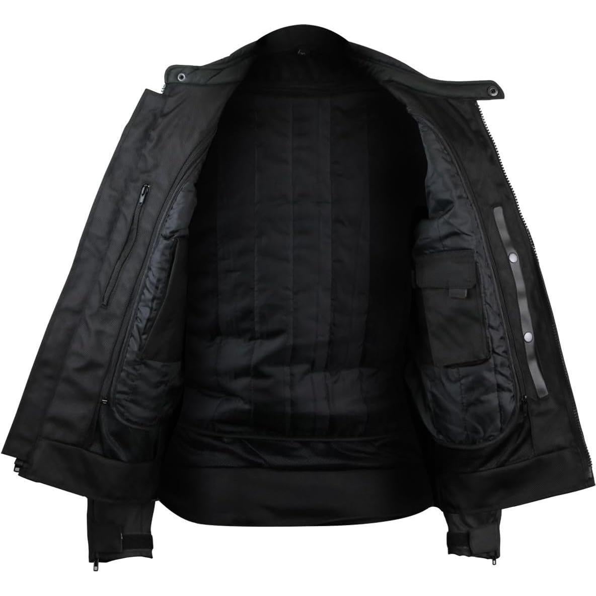Chaqueta de Motocicleta Vance Leather Hombre CE Negra M