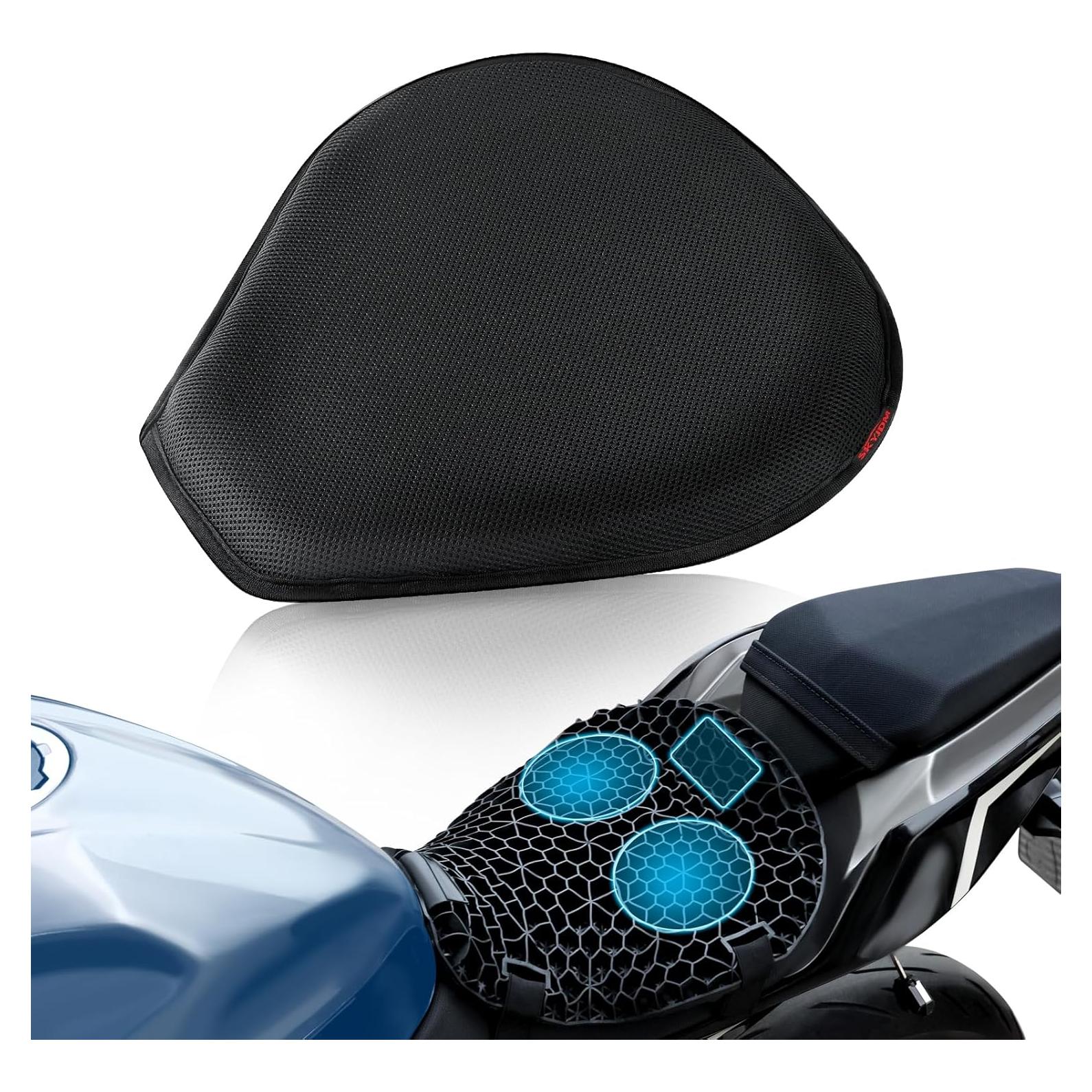 Cojín de Gel SKYJDM para Asiento de Motocicleta Grande