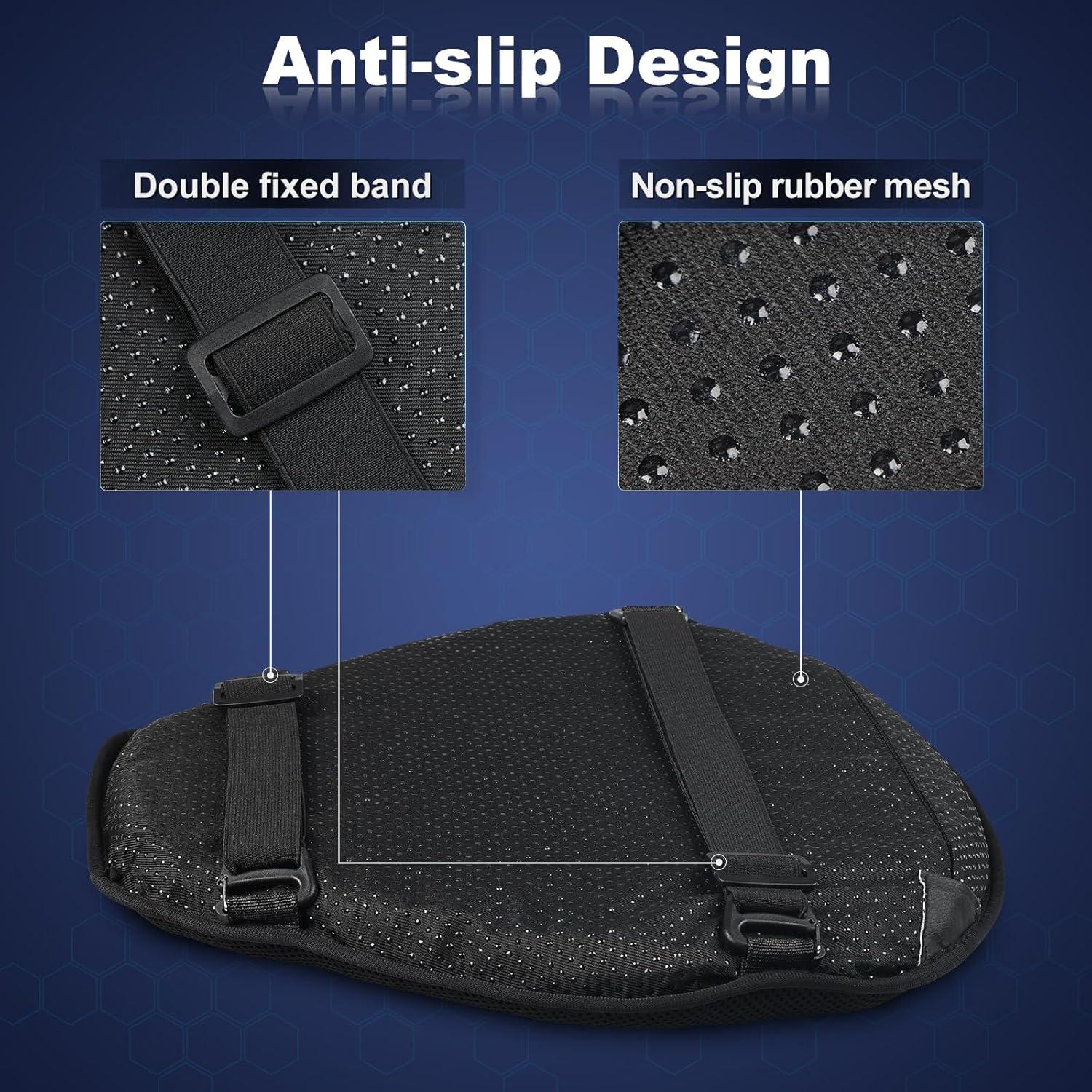 Cojín de Gel SKYJDM para Asiento de Motocicleta Grande