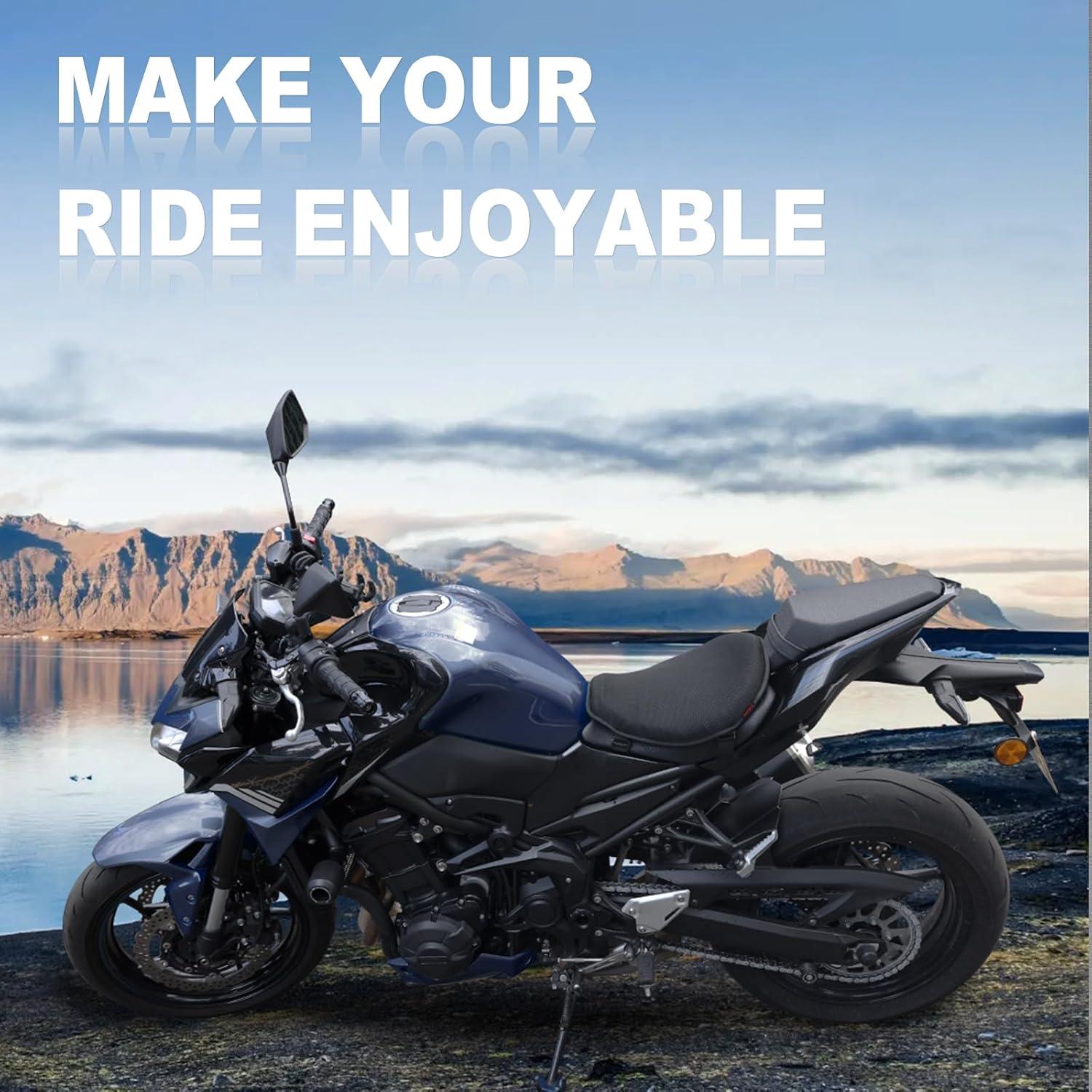 Cojín de Gel SKYJDM para Asiento de Motocicleta Grande