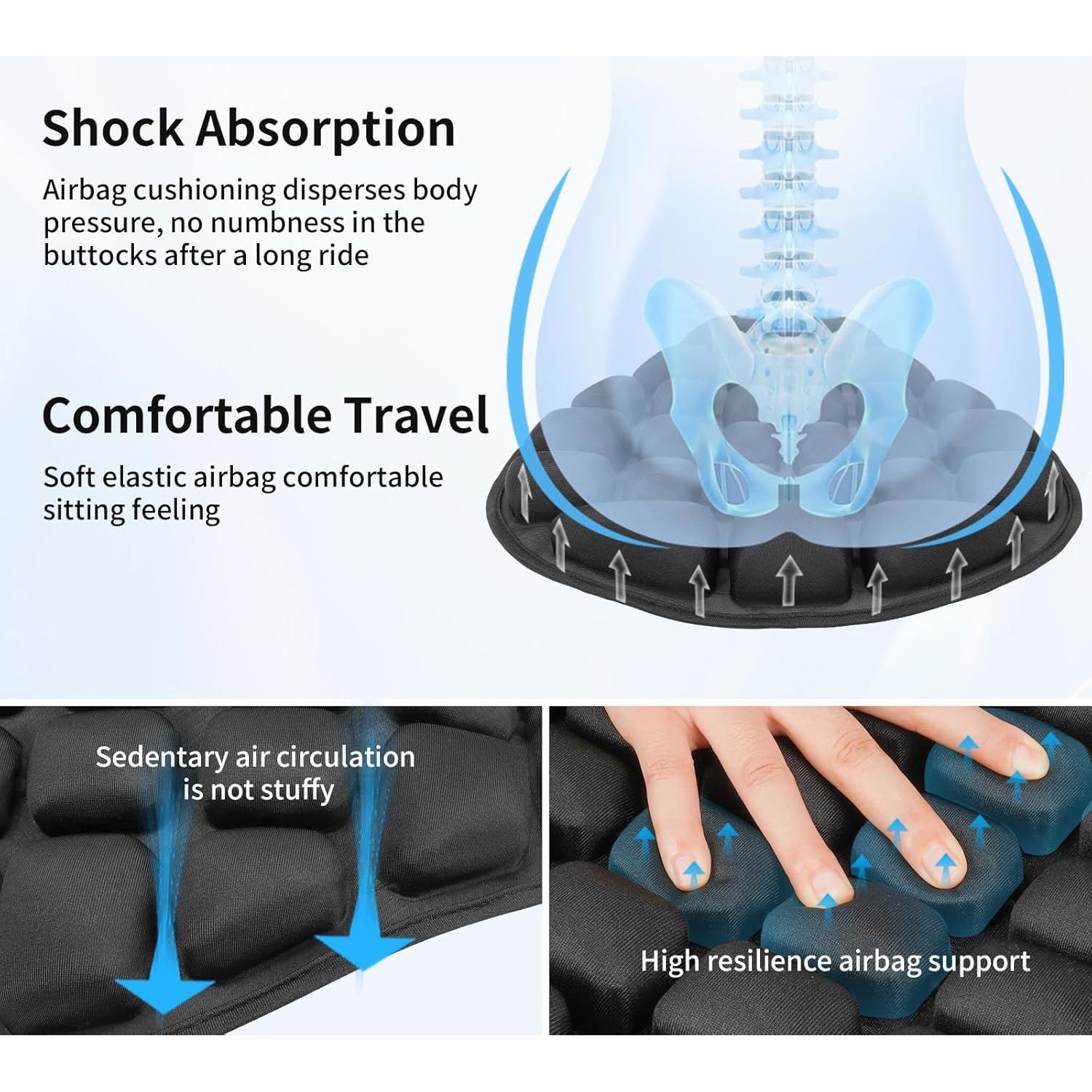 Funda Inflable para Asiento de Motocicleta JFT - Alivio Presión