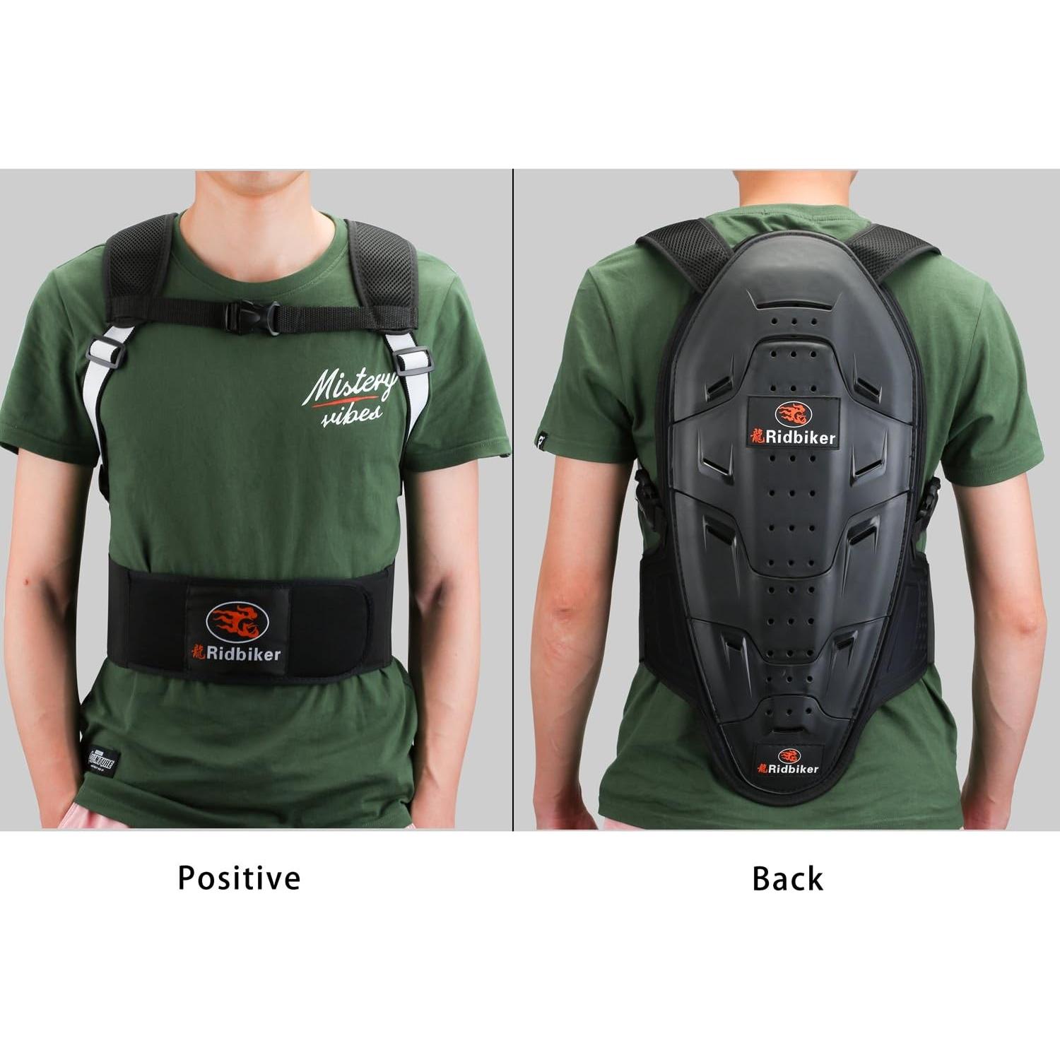 Protector de Espalda RIDBIKER Ajustable Unisex para Motocicleta