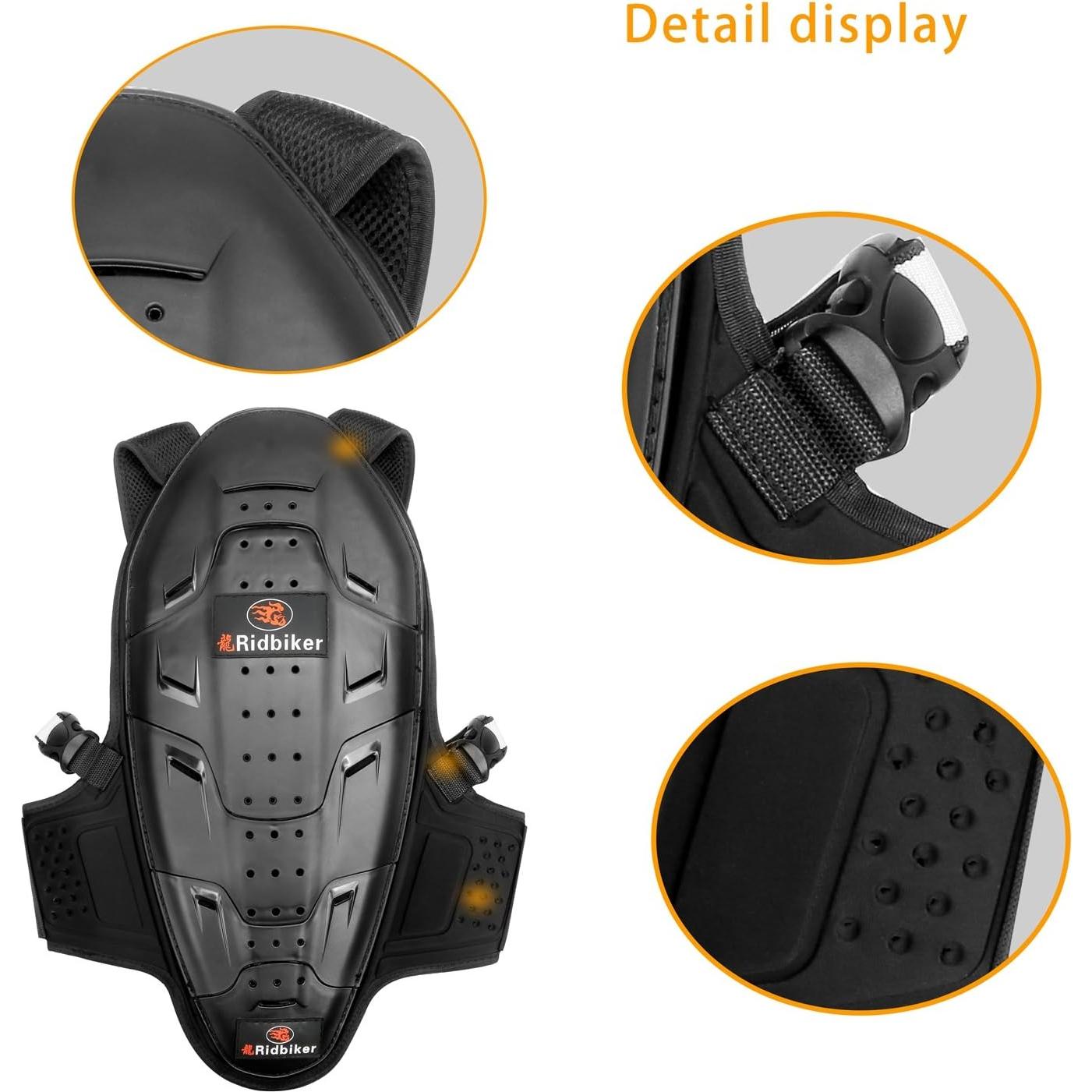 Protector de Espalda RIDBIKER Ajustable Unisex para Motocicleta