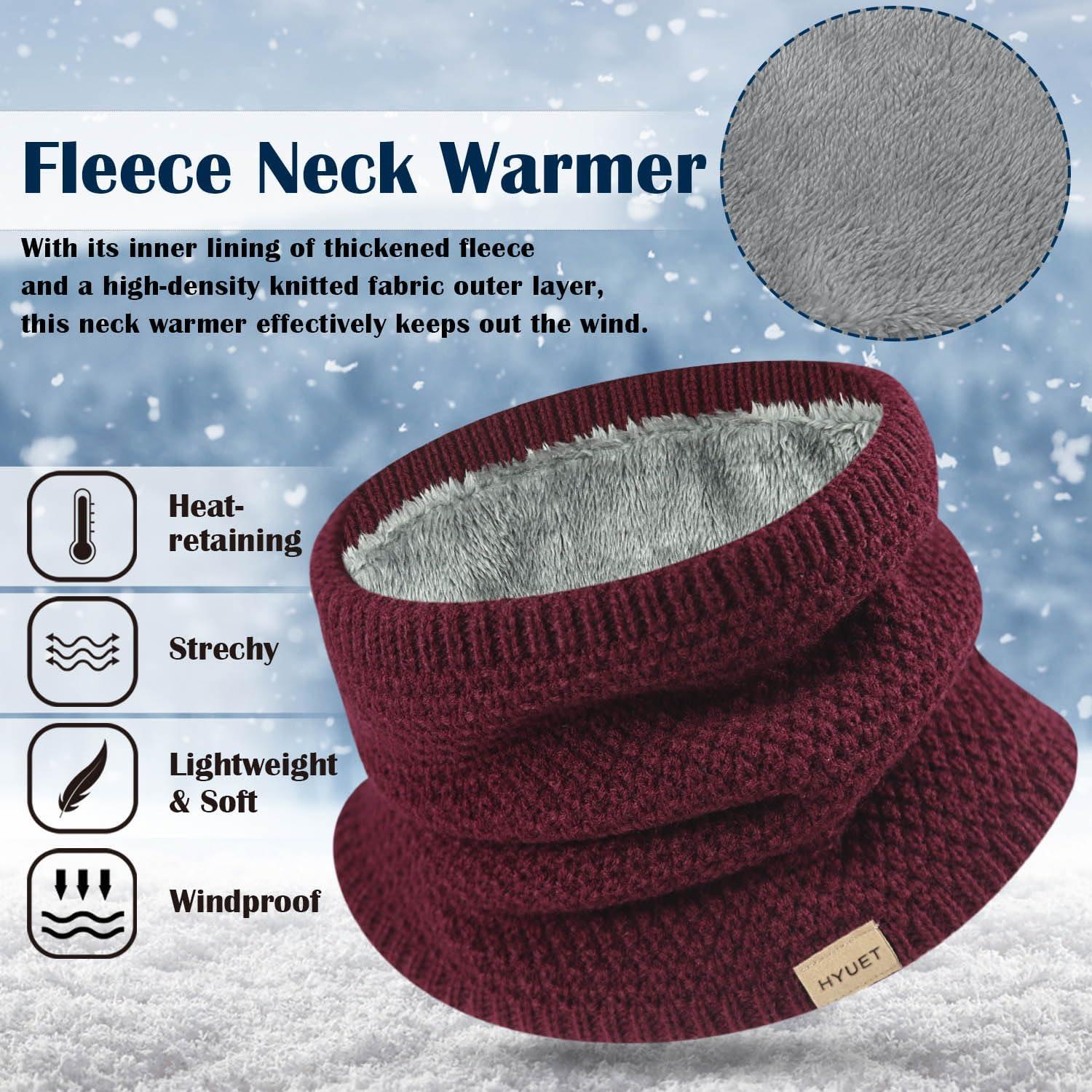 Gaiter de Cuello de Invierno HYUET para Hombres y Mujeres - Forro Polar