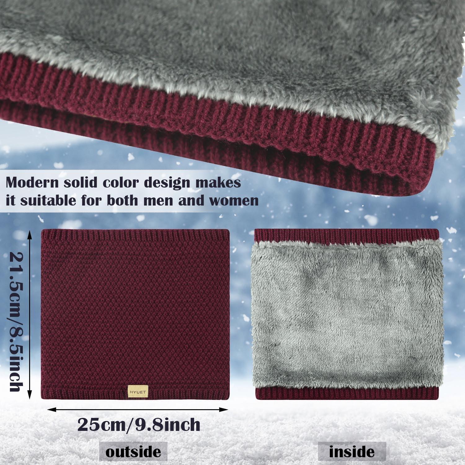 Gaiter de Cuello de Invierno HYUET para Hombres y Mujeres - Forro Polar