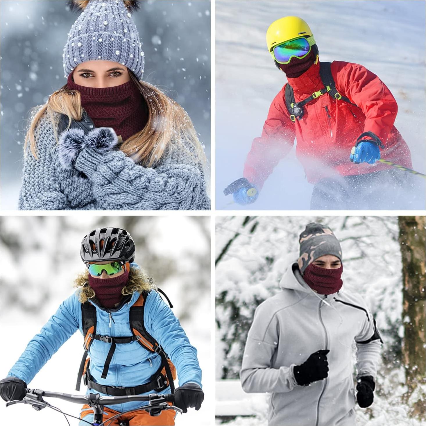 Gaiter de Cuello de Invierno HYUET para Hombres y Mujeres - Forro Polar