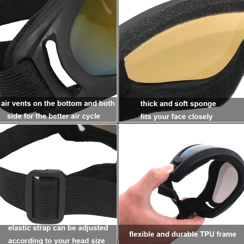 Juego de Gafas de Motocicleta y Gaiter para Cuello - 13 Piezas