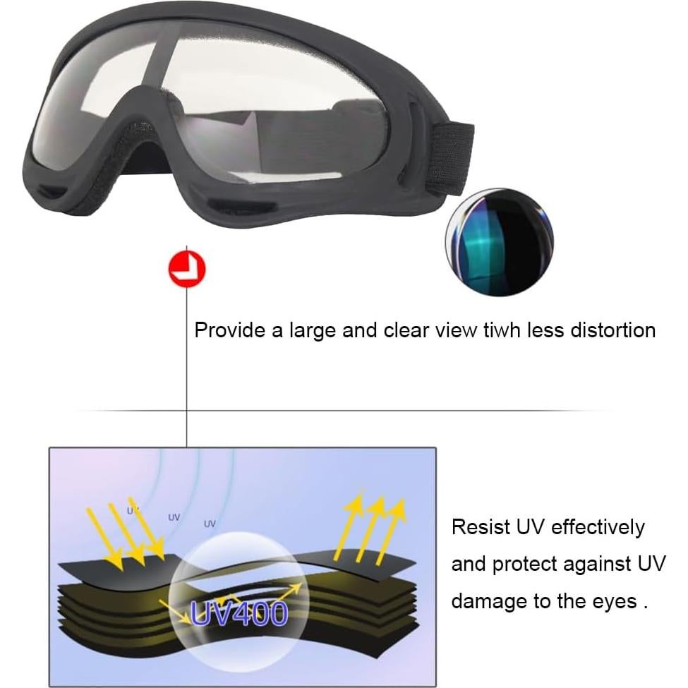 Juego de Gafas de Motocicleta y Gaiter para Cuello - 13 Piezas