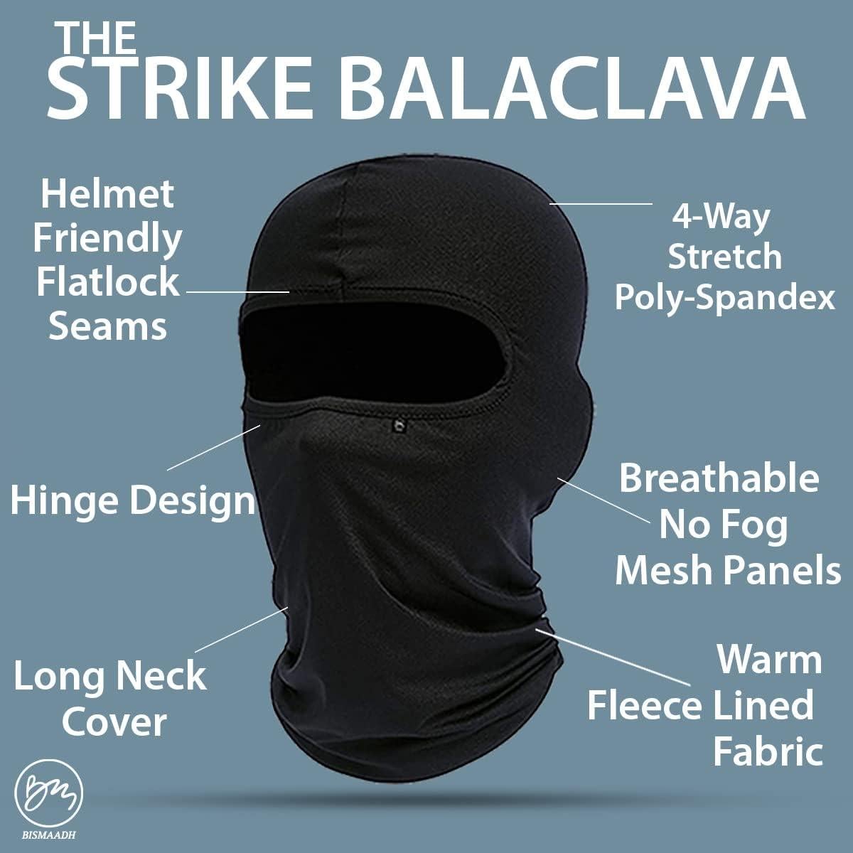 Balaclava BISMAADH Gris Unisex - Máscara de Esquí y Ciclismo