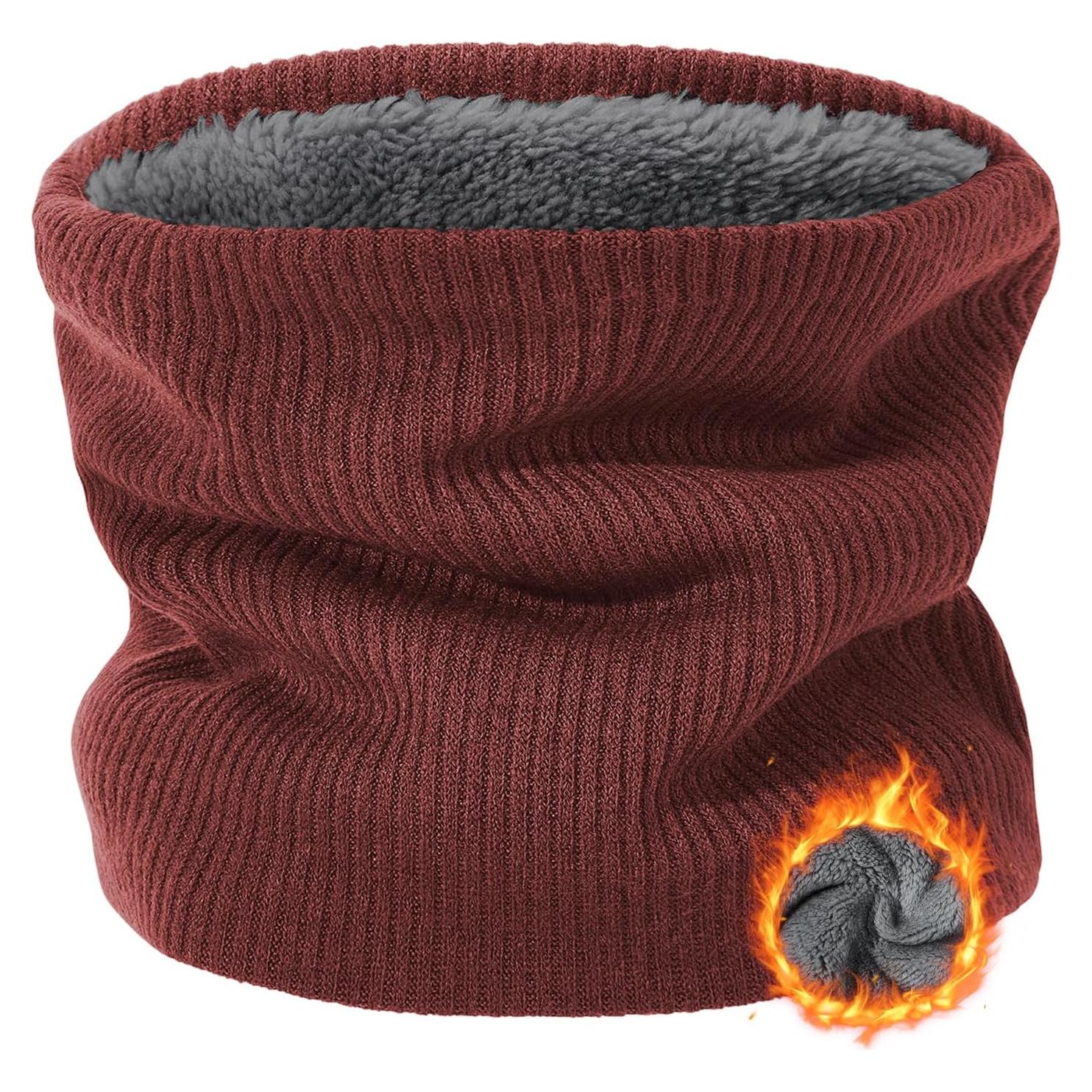 Gaiter de Cuello de Invierno American Trends - Forro Polar Rojo