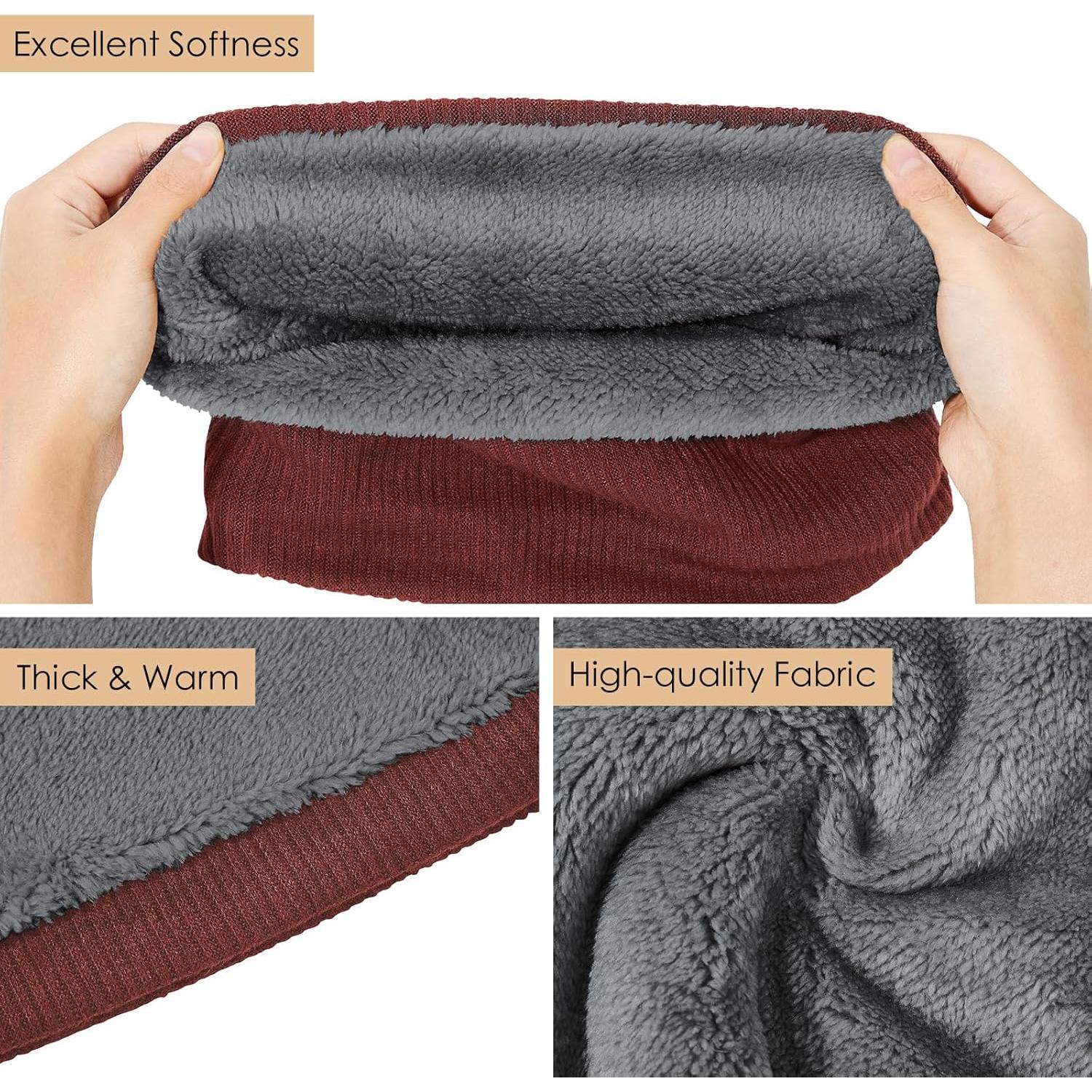 Gaiter de Cuello de Invierno American Trends - Forro Polar Rojo