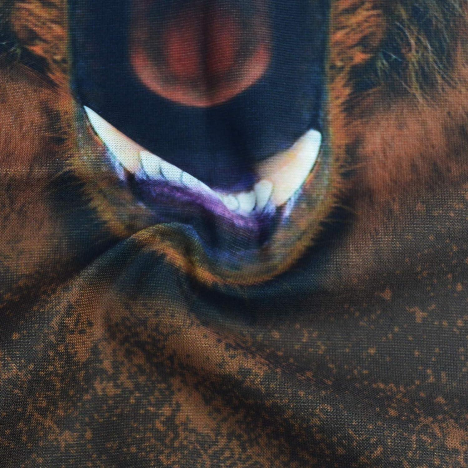 Mascarilla Bandana Obacle Oso Boca Abierta Marrón 50x25cm