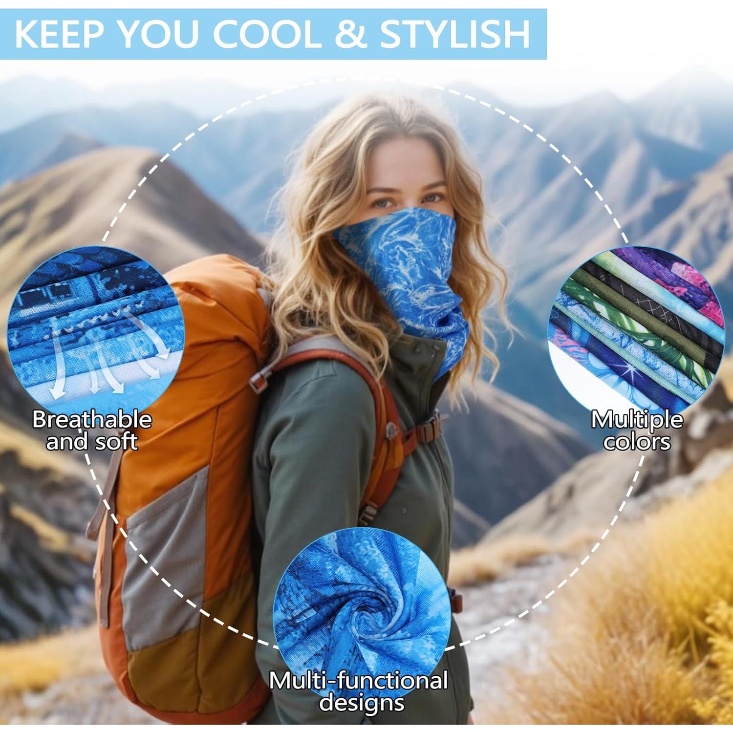 48 Piezas Gaiter de Cuello Poliéster Protección UV Unisex