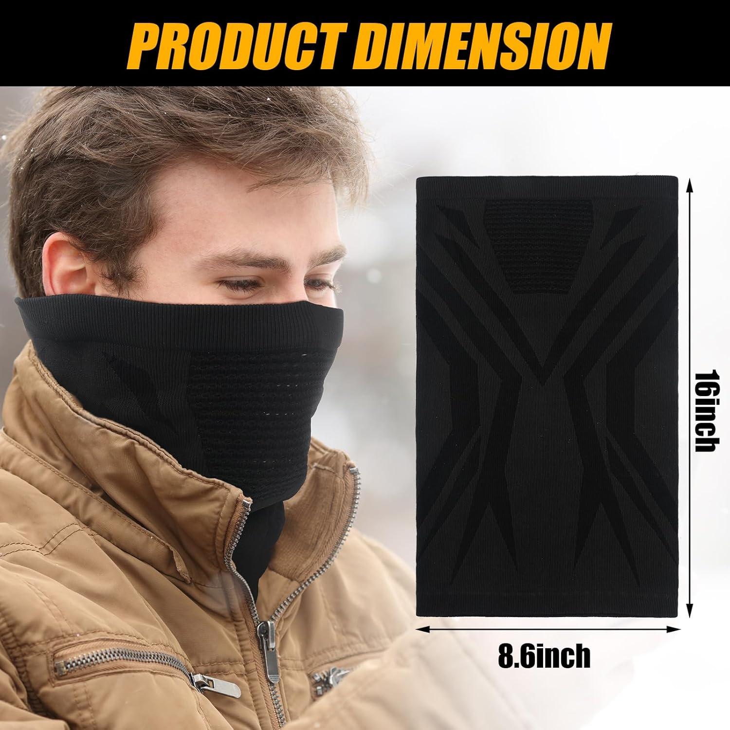 Bencailor 3 Gaiters de Cuello Invierno a Prueba de Viento Negro