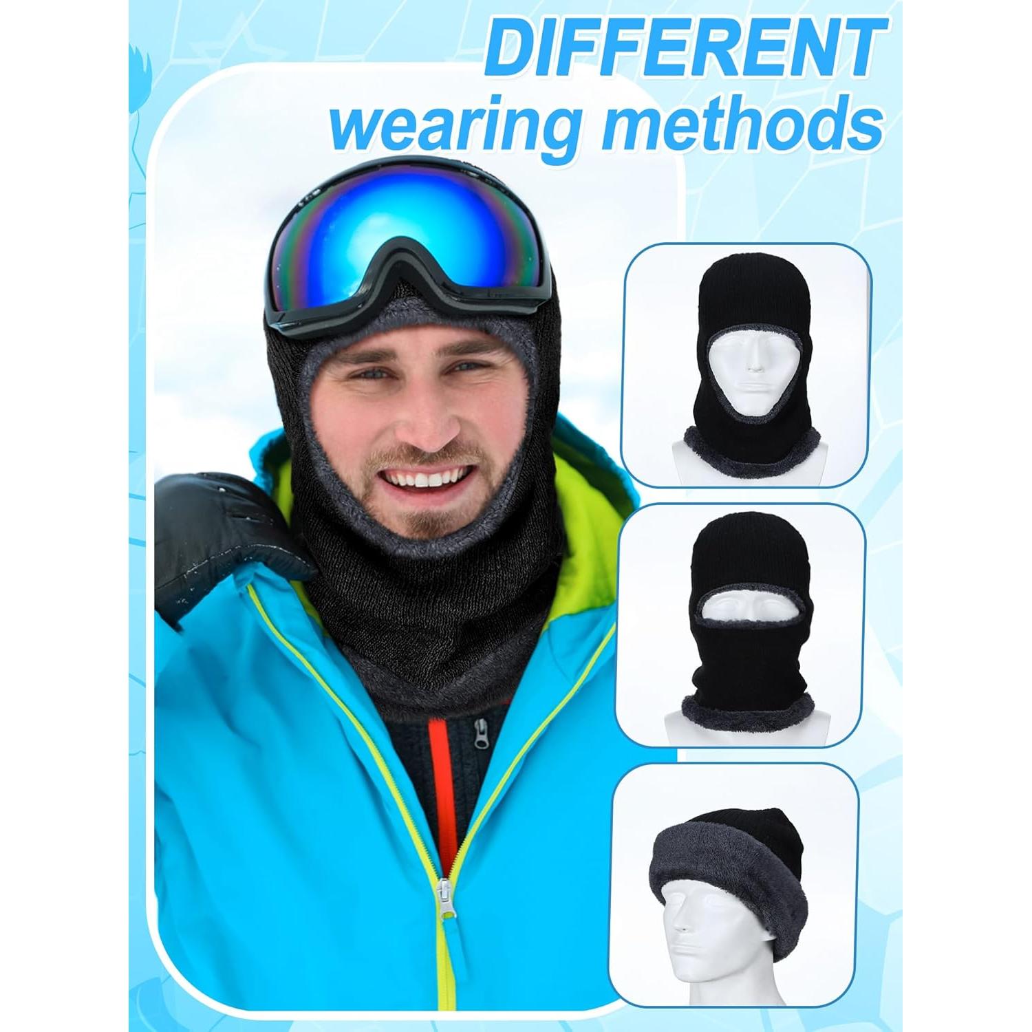 Bencailor 4 Piezas Balaclava Térmica Polar Unisex Invierno