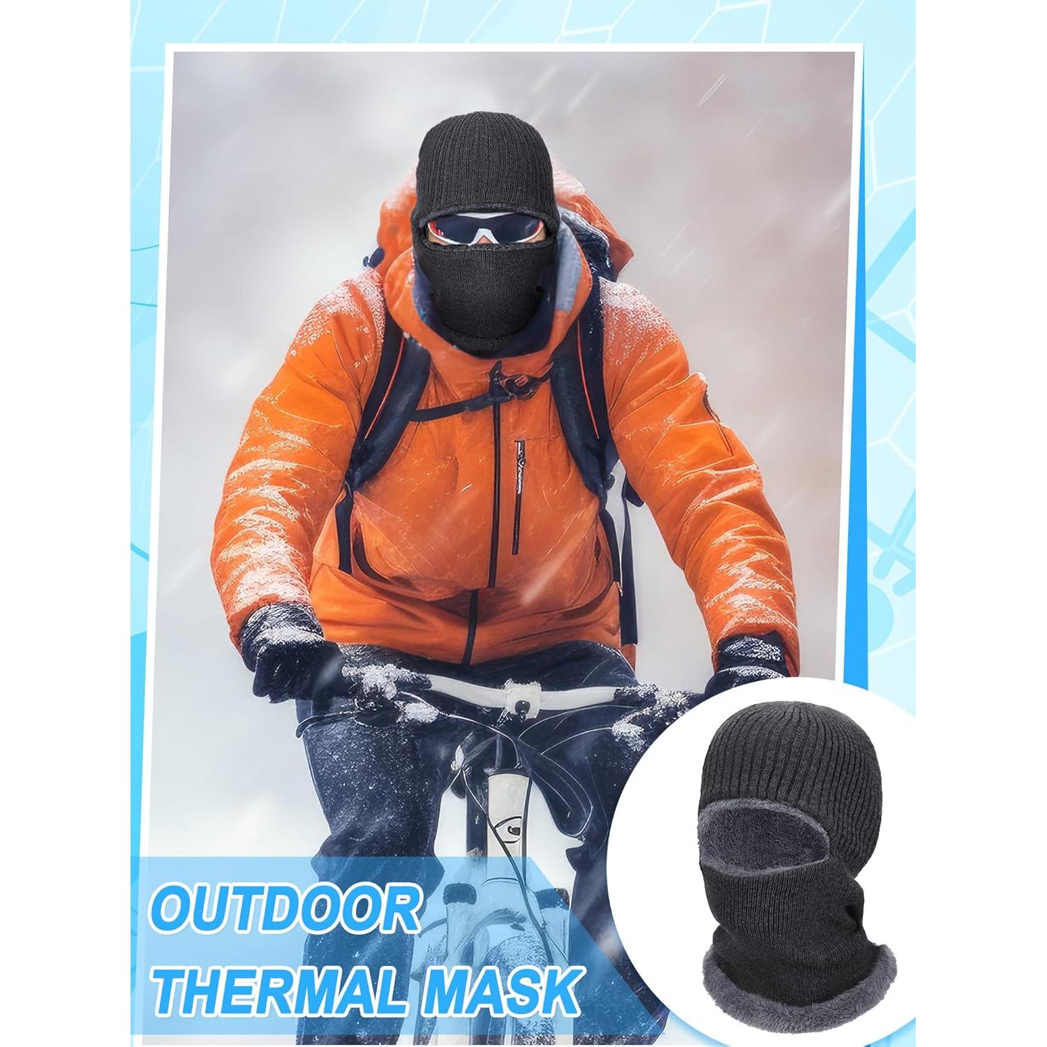 Bencailor 4 Piezas Balaclava Térmica Polar Unisex Invierno