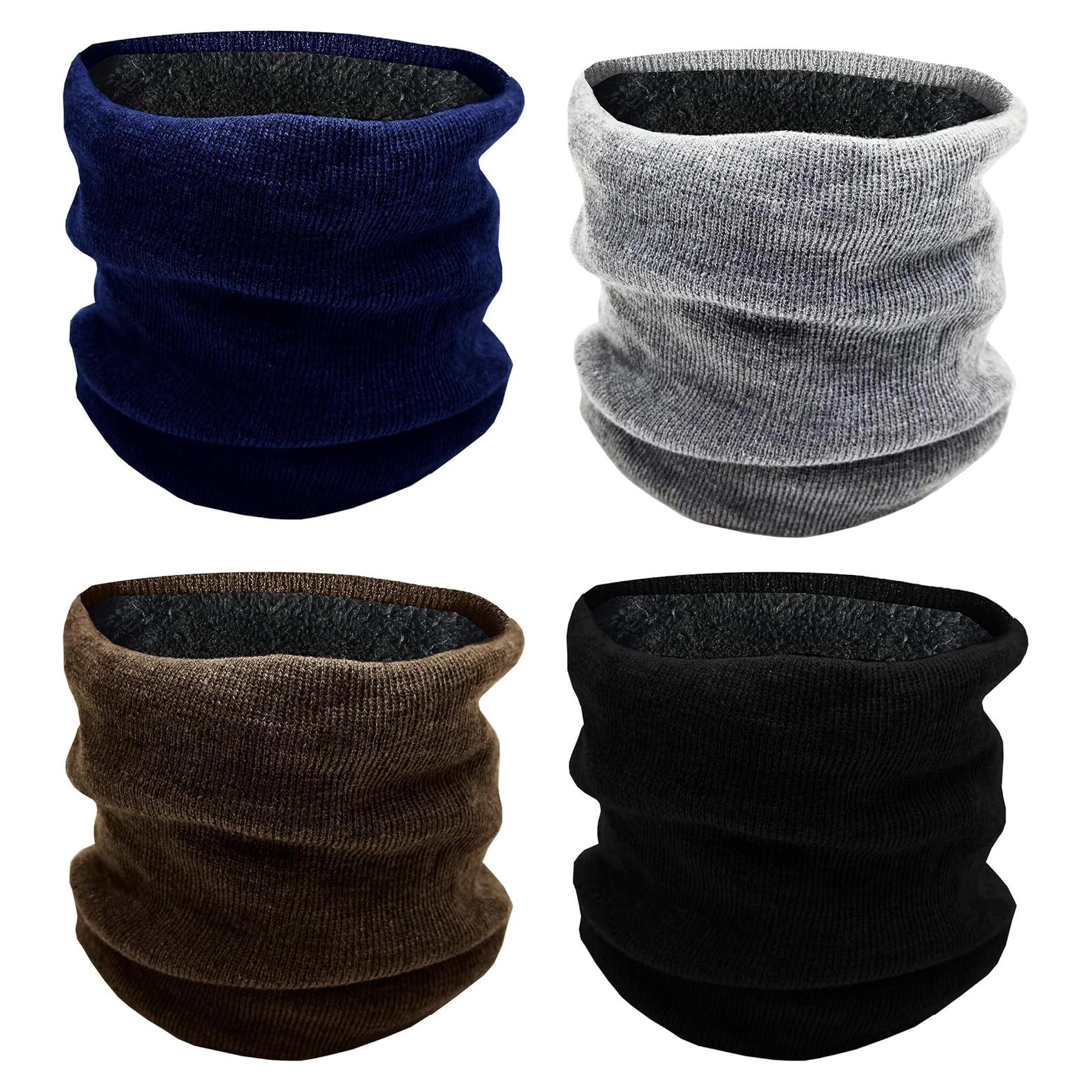 Paquete de 4 Gaiters de Cuello Térmicos para Invierno