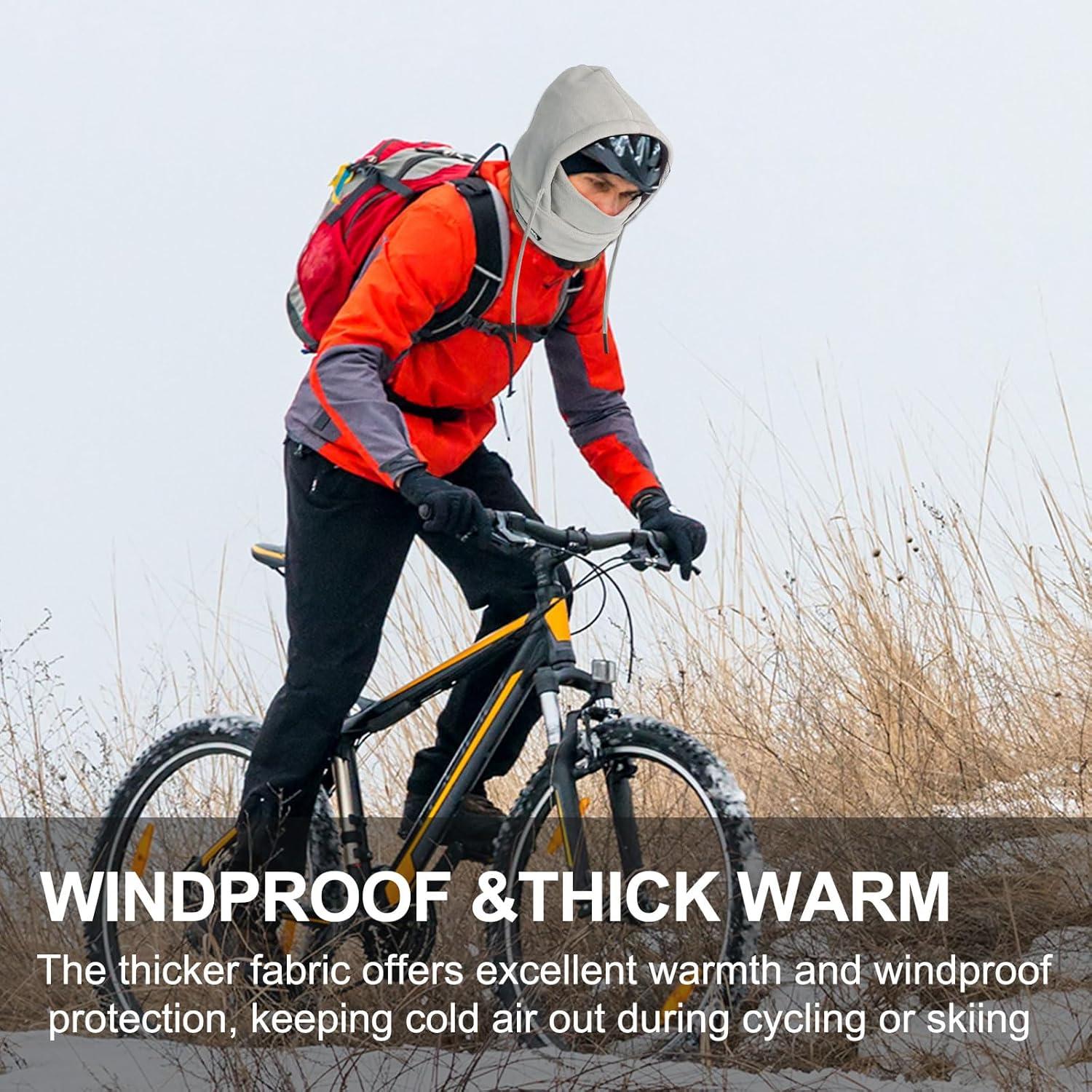 Mascarilla Balaclava Térmica LOKZEER Unisex Gris a Prueba de Viento