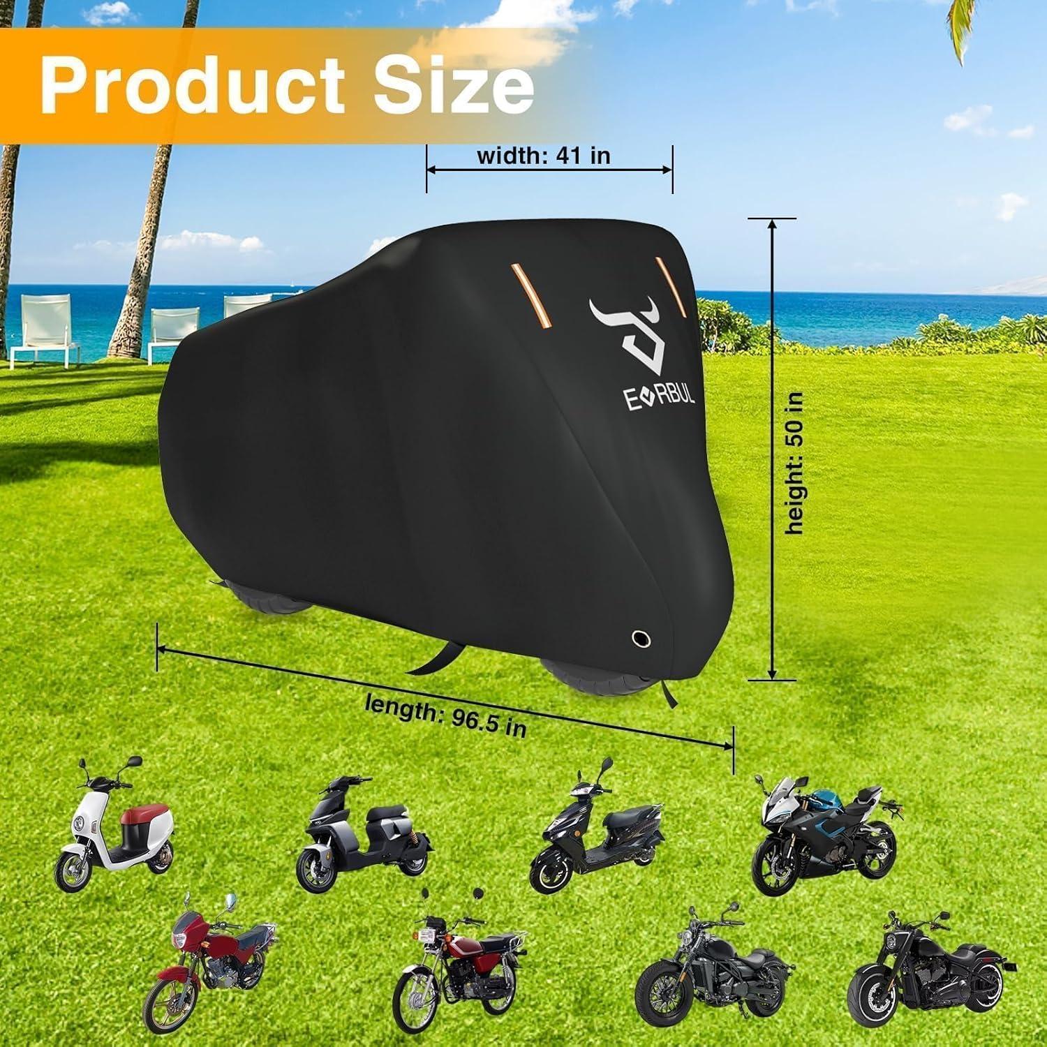 Funda de Motocicleta Universal EVRBUL 420D Resistente 245 cm