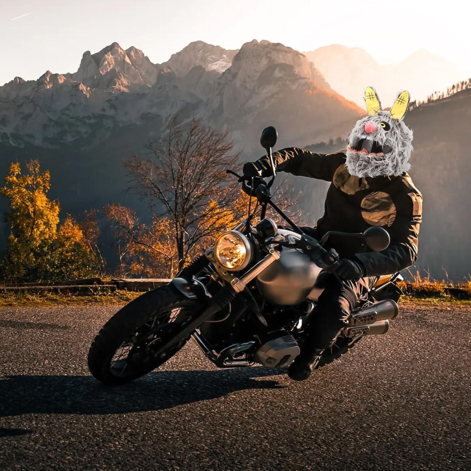 Cubierta de Casco de Motocicleta LKV Conejo Scar Rojo