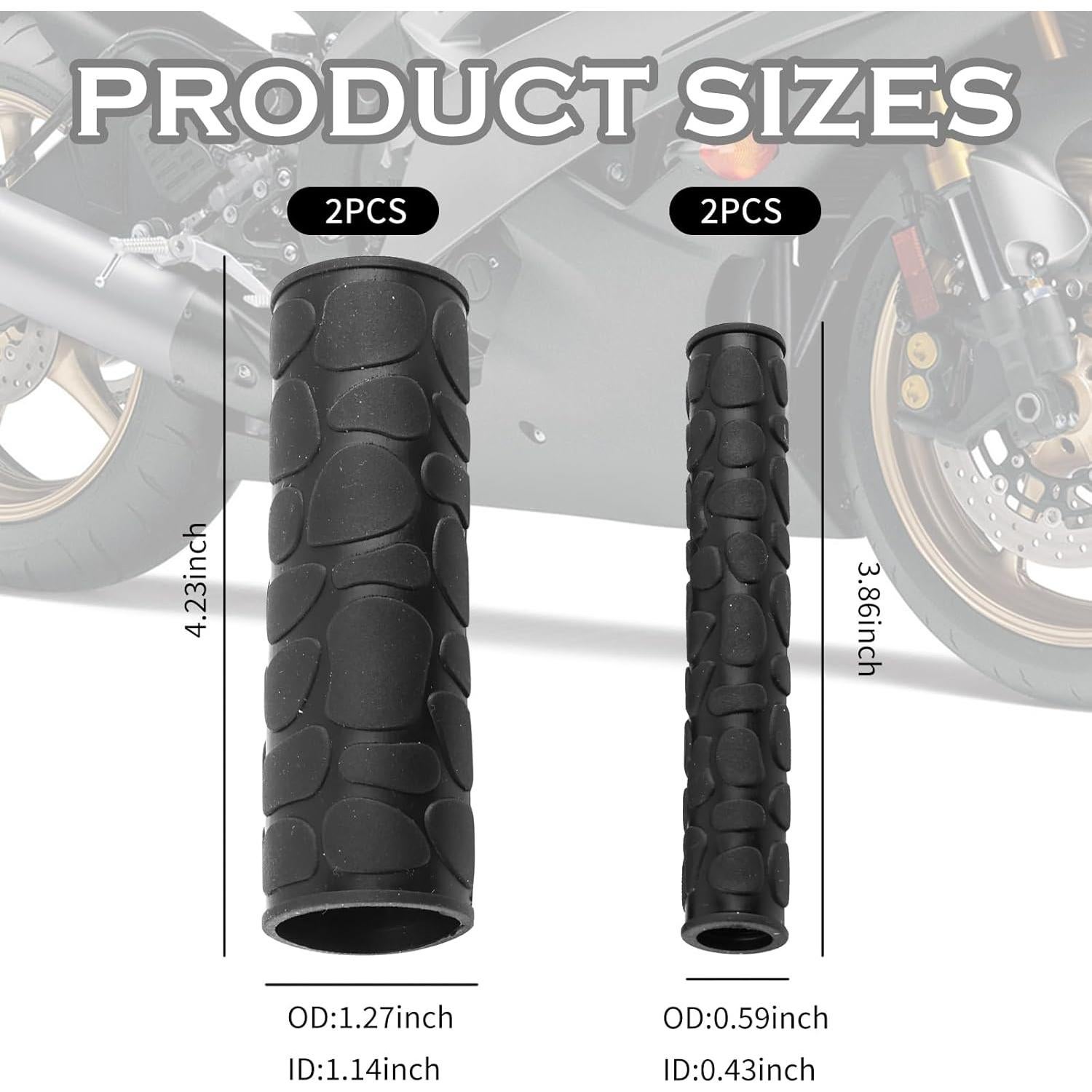 Cubiertas de Agarre Antideslizante YGDMD para Motocicleta 4PCS