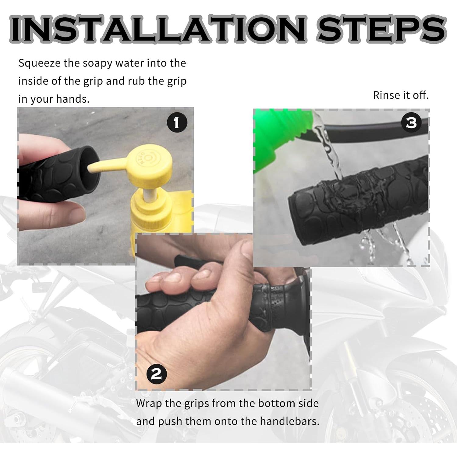 Cubiertas de Agarre Antideslizante YGDMD para Motocicleta 4PCS