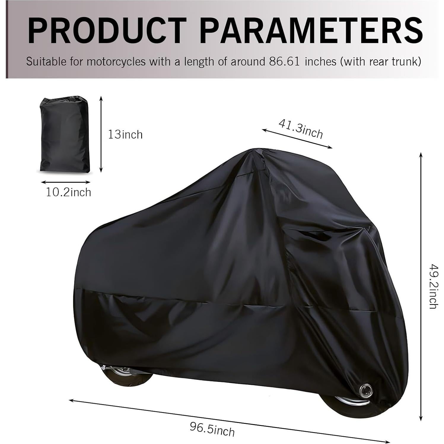 Cubierta de Motocicleta Zeathery HERYCZ2604BL-1PC Impermeable