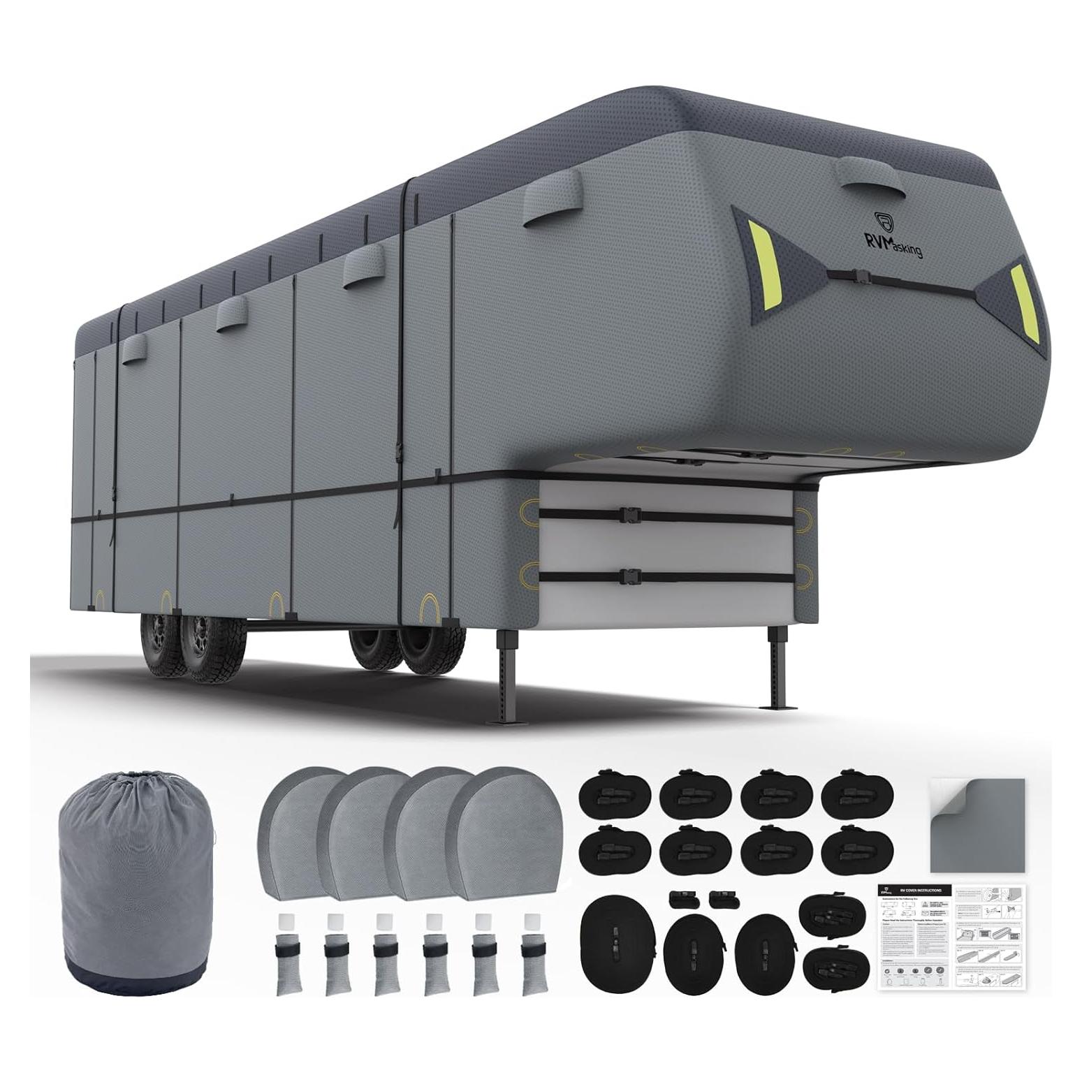 Cubierta para Remolque 5ta Rueda RVMasking 12.2m-13.1m Gris