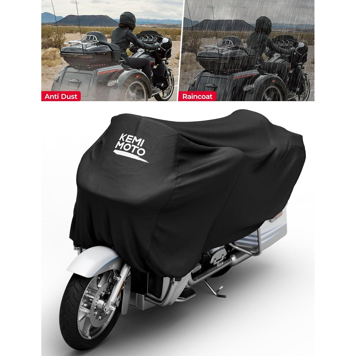 Cubierta de Motocicleta KEMIMOTO KMF0313-00801BK Impermeable