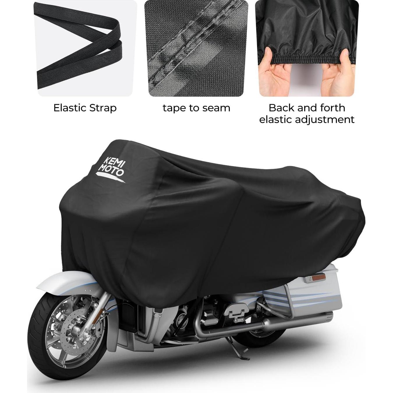 Cubierta de Motocicleta KEMIMOTO KMF0313-00801BK Impermeable