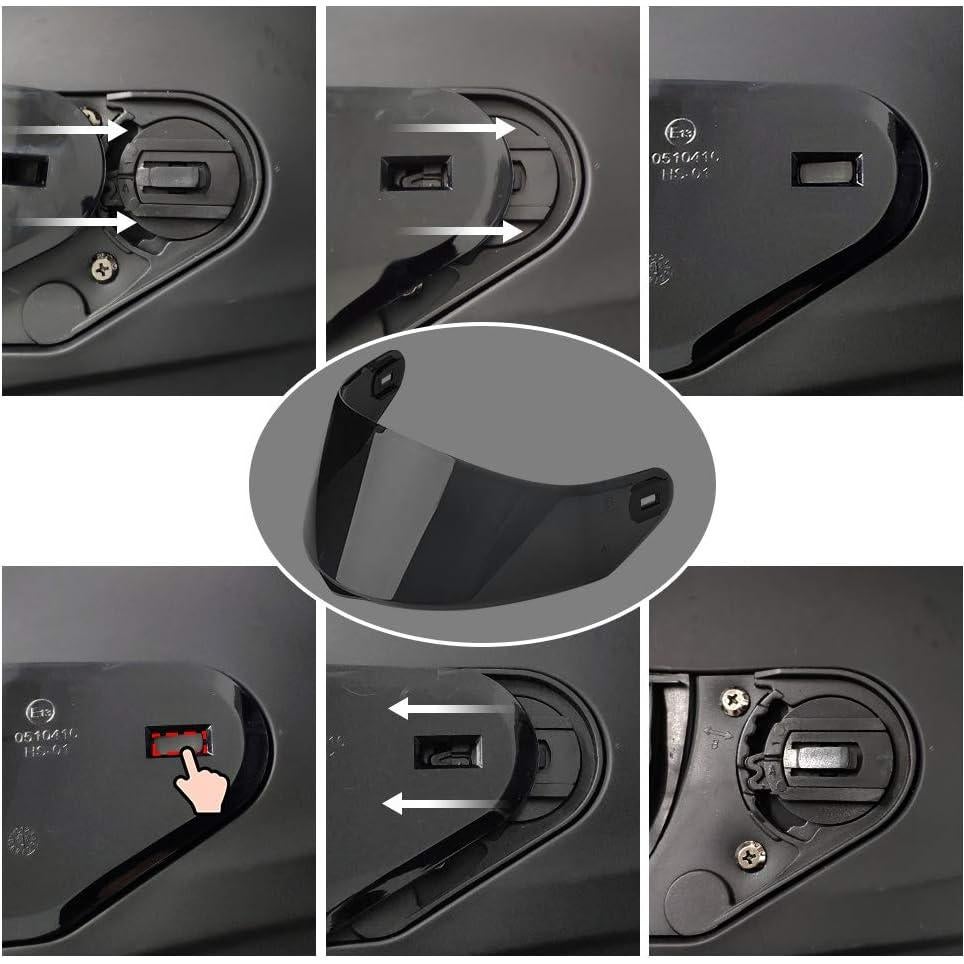 Visera Tinteada Negra ILM-129 para Casco de Motocicleta