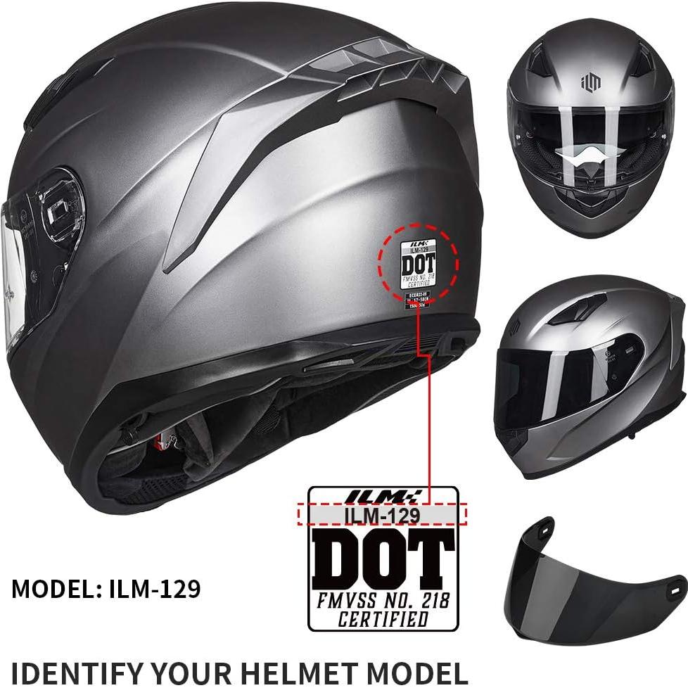 Visera Tinteada Negra ILM-129 para Casco de Motocicleta