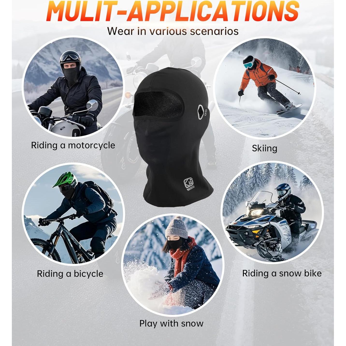 Kewig Balaclava Térmica para Esquí y Motocicleta - 2 Piezas